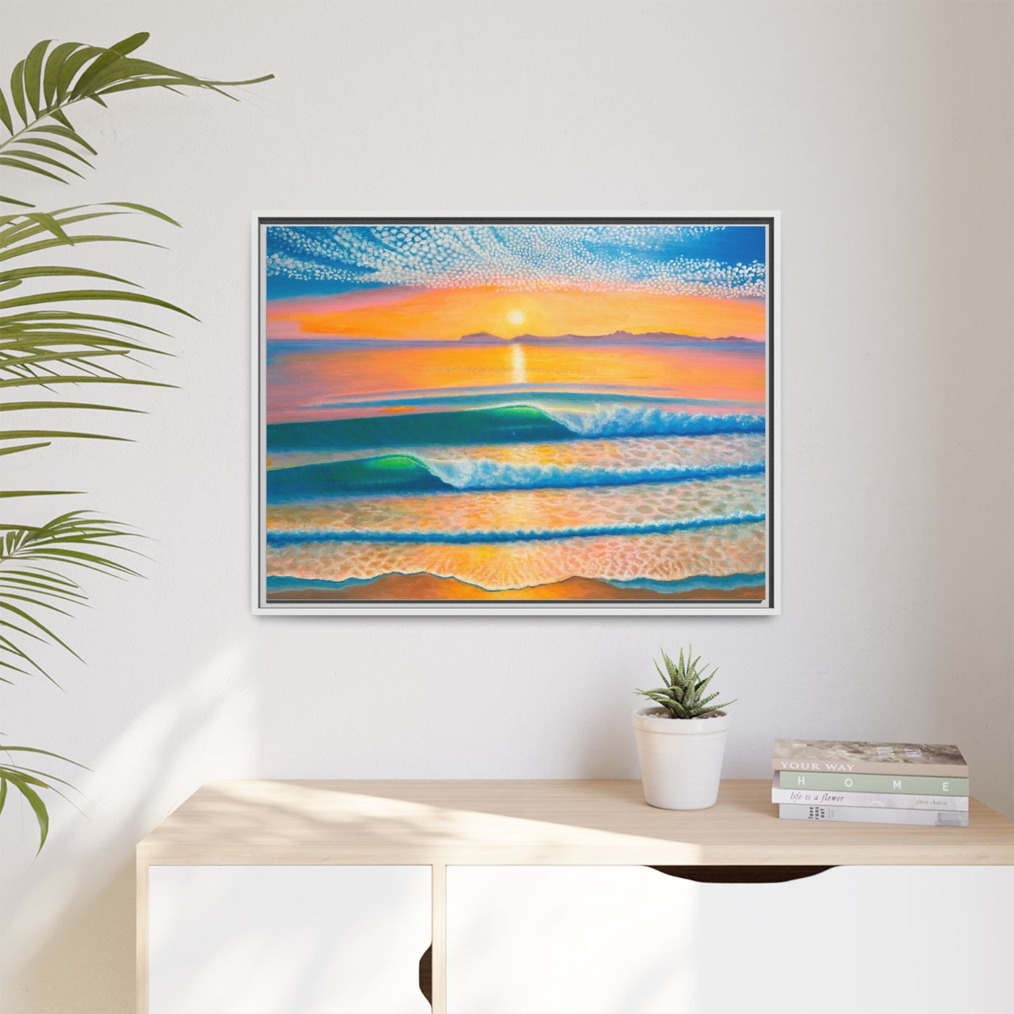 Matte Canvas, Thalia Street, Framed (Multi-color)