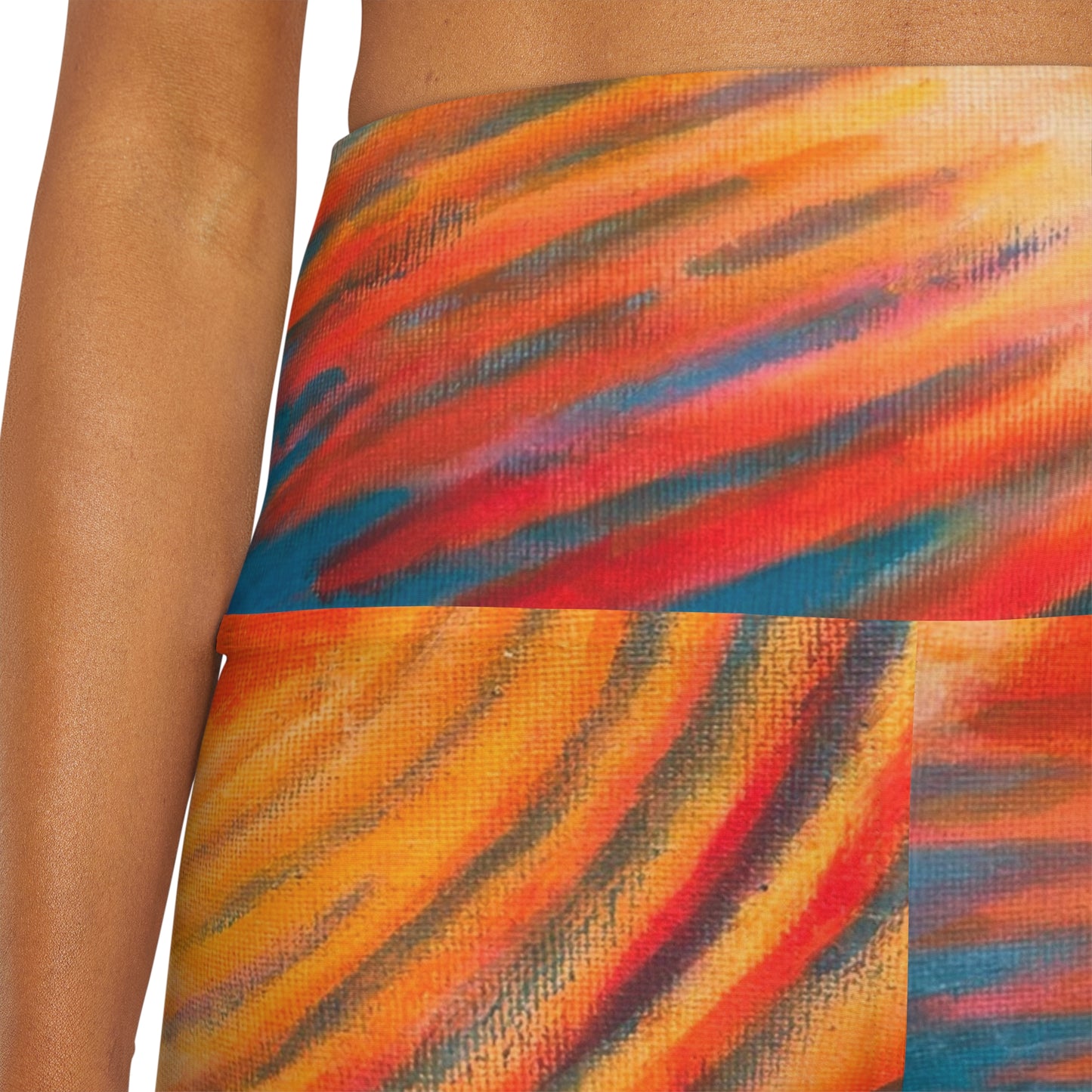 High Waisted Yoga Shorts (AOP)
