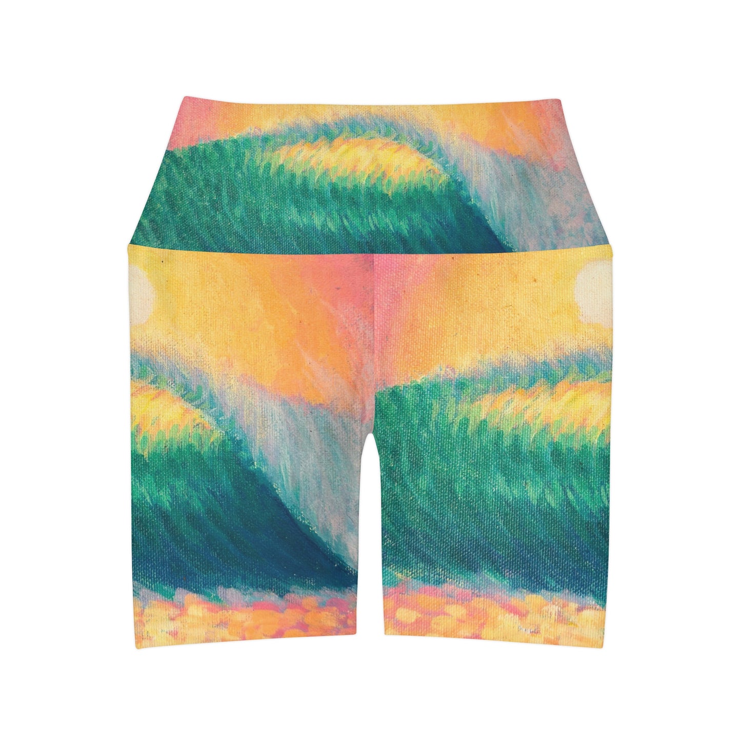 High Waisted Yoga Shorts (AOP)