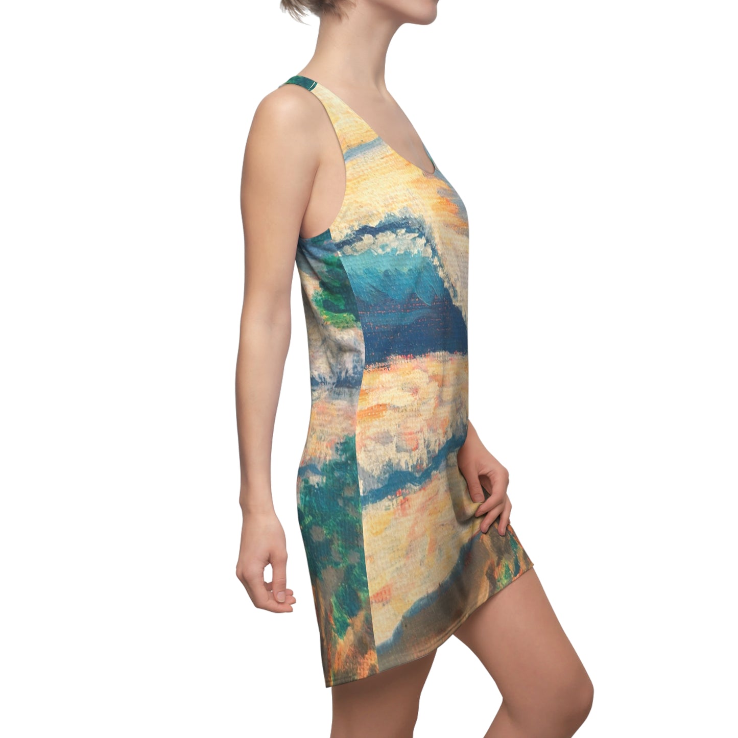 Women's Cut & Sew Racerback Dress (AOP)