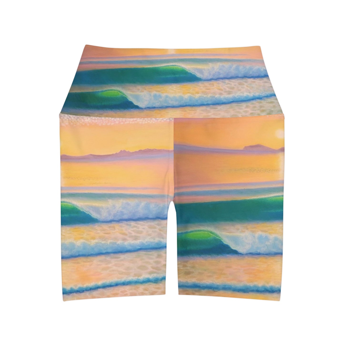 High Waisted Yoga Shorts (AOP)