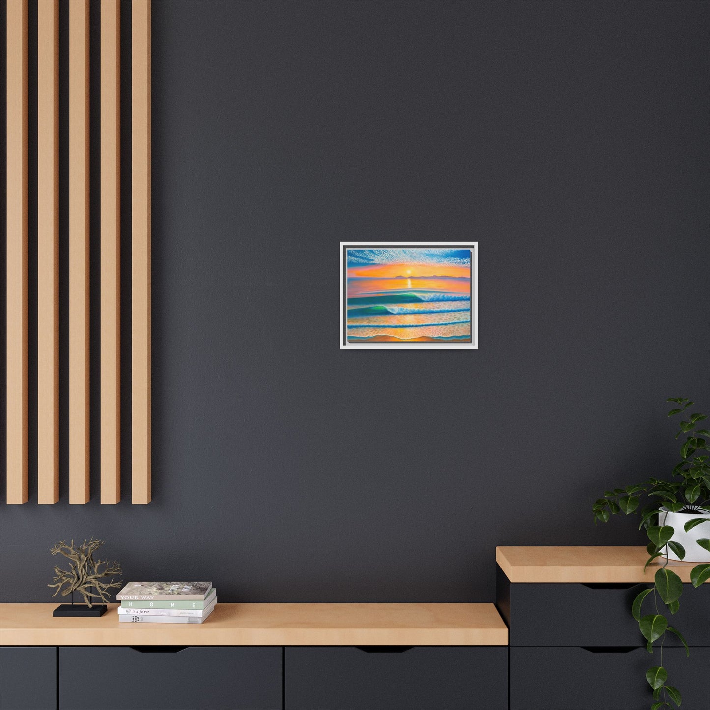 Matte Canvas, Thalia Street, Framed (Multi-color)