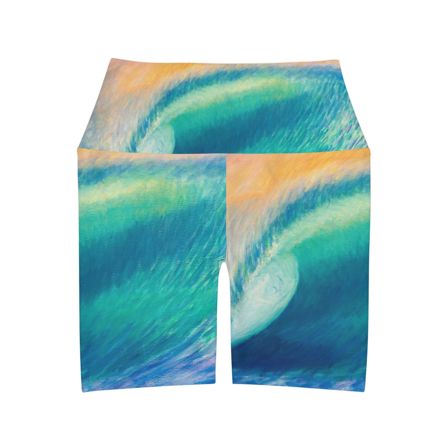 High Waisted Yoga Shorts (AOP)