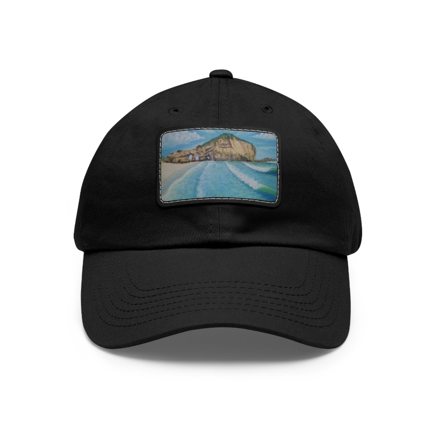 Dad Hat with Leather Patch (Rectangle)