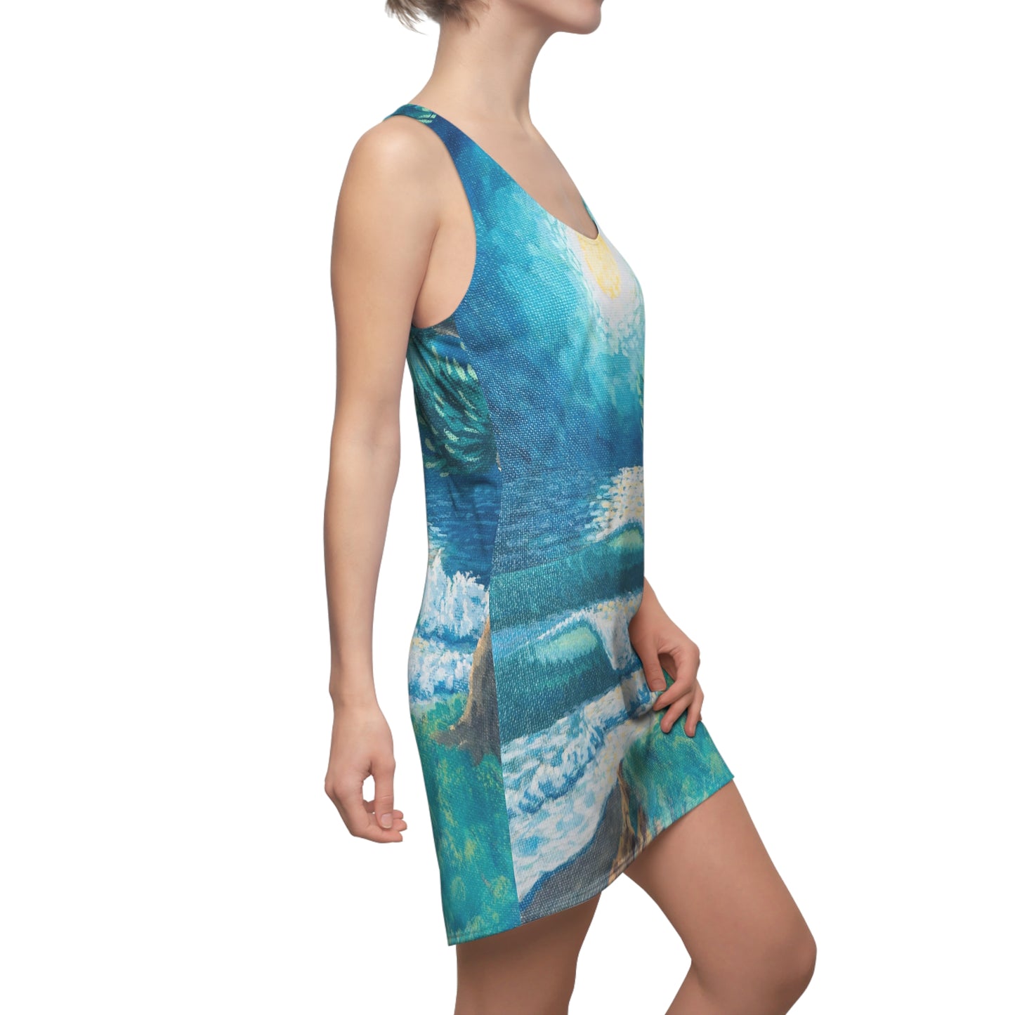 Women's Cut & Sew Racerback Dress (AOP)