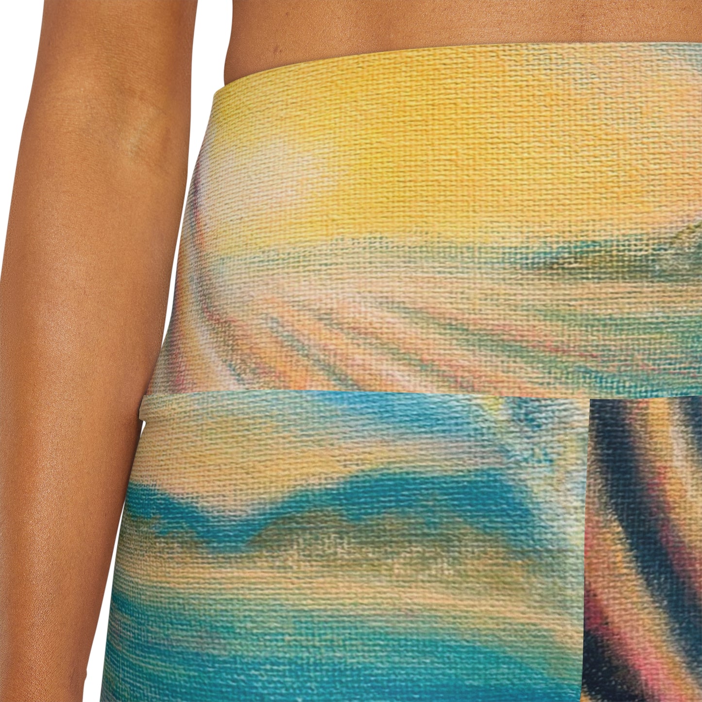 High Waisted Yoga Shorts (AOP)