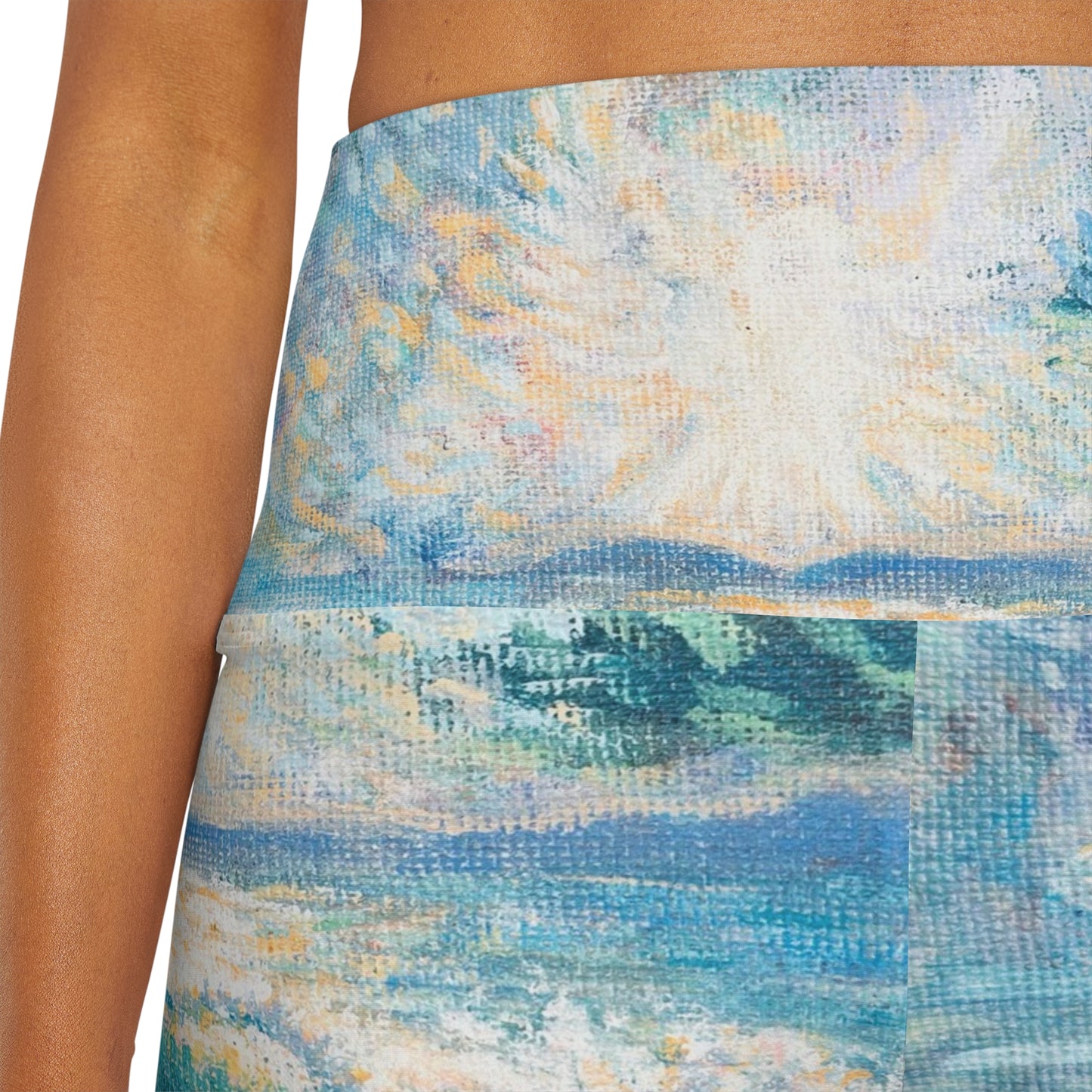 High Waisted Yoga Shorts (AOP)