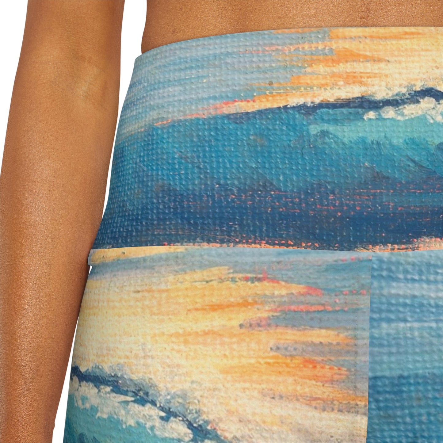 High Waisted Yoga Shorts (AOP)