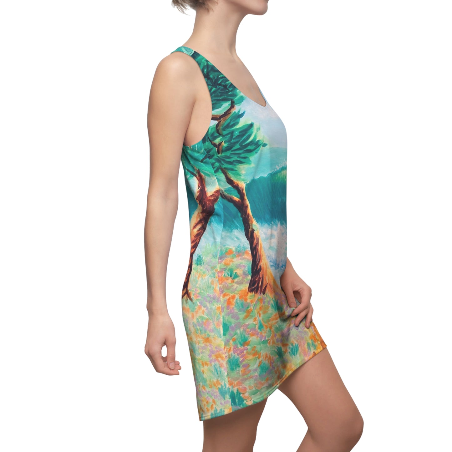 Women's Cut & Sew Racerback Dress (AOP)