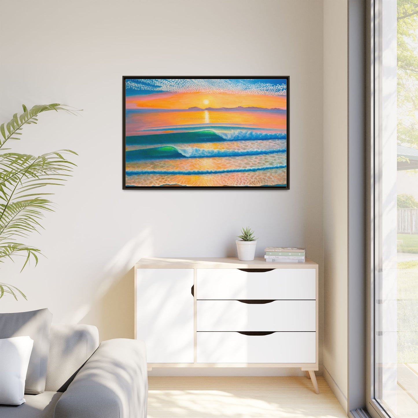 Matte Canvas, Thalia Street, Framed (Multi-color)