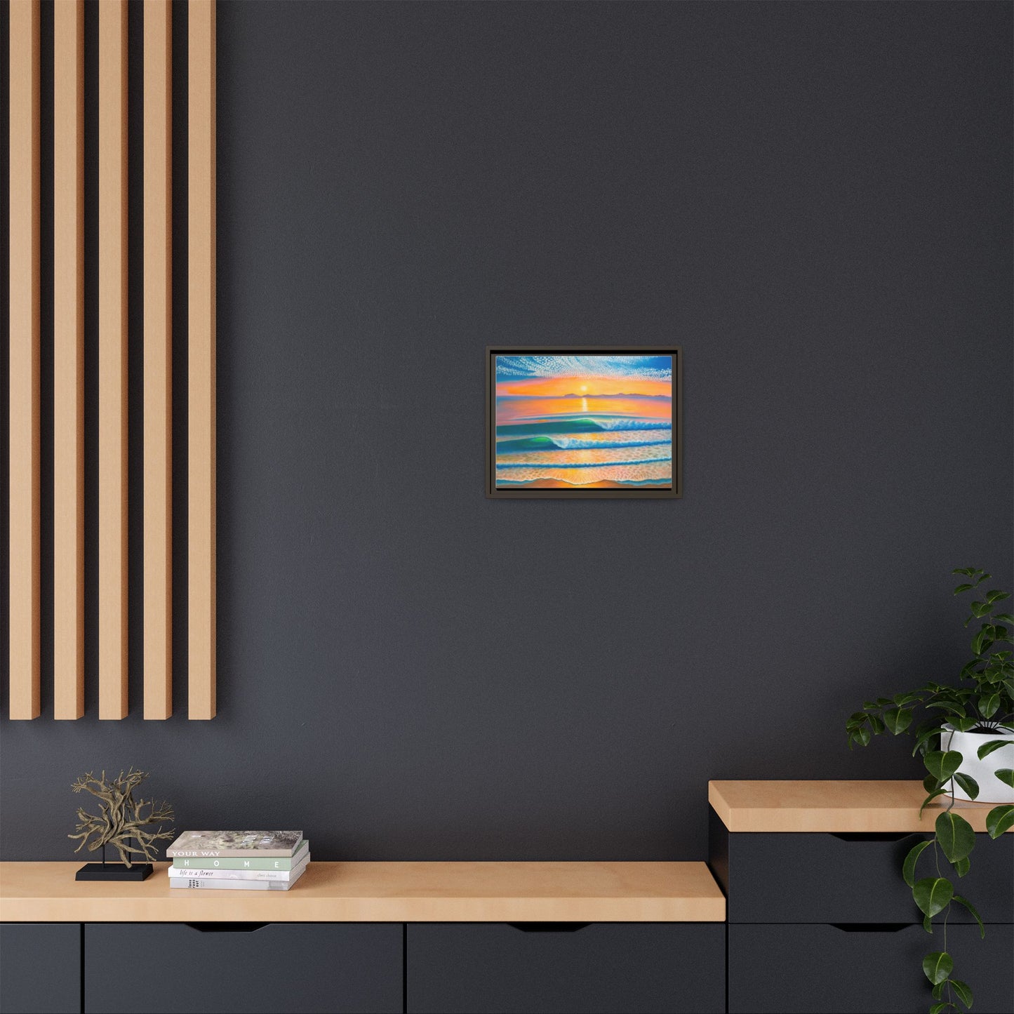 Matte Canvas, Thalia Street, Framed (Multi-color)