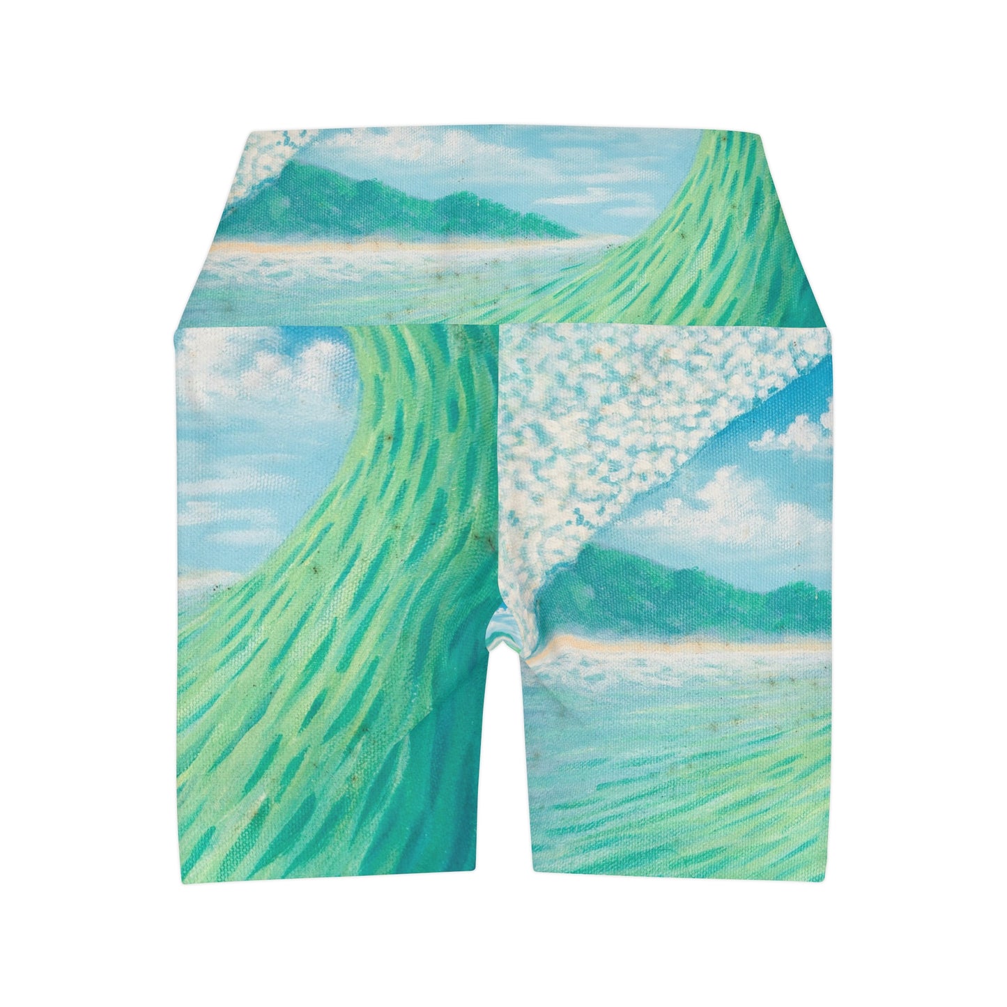 High Waisted Yoga Shorts (AOP)