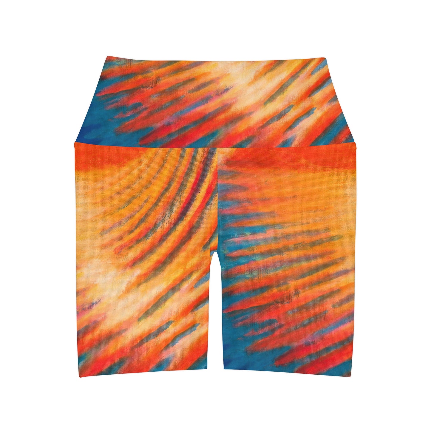 High Waisted Yoga Shorts (AOP)