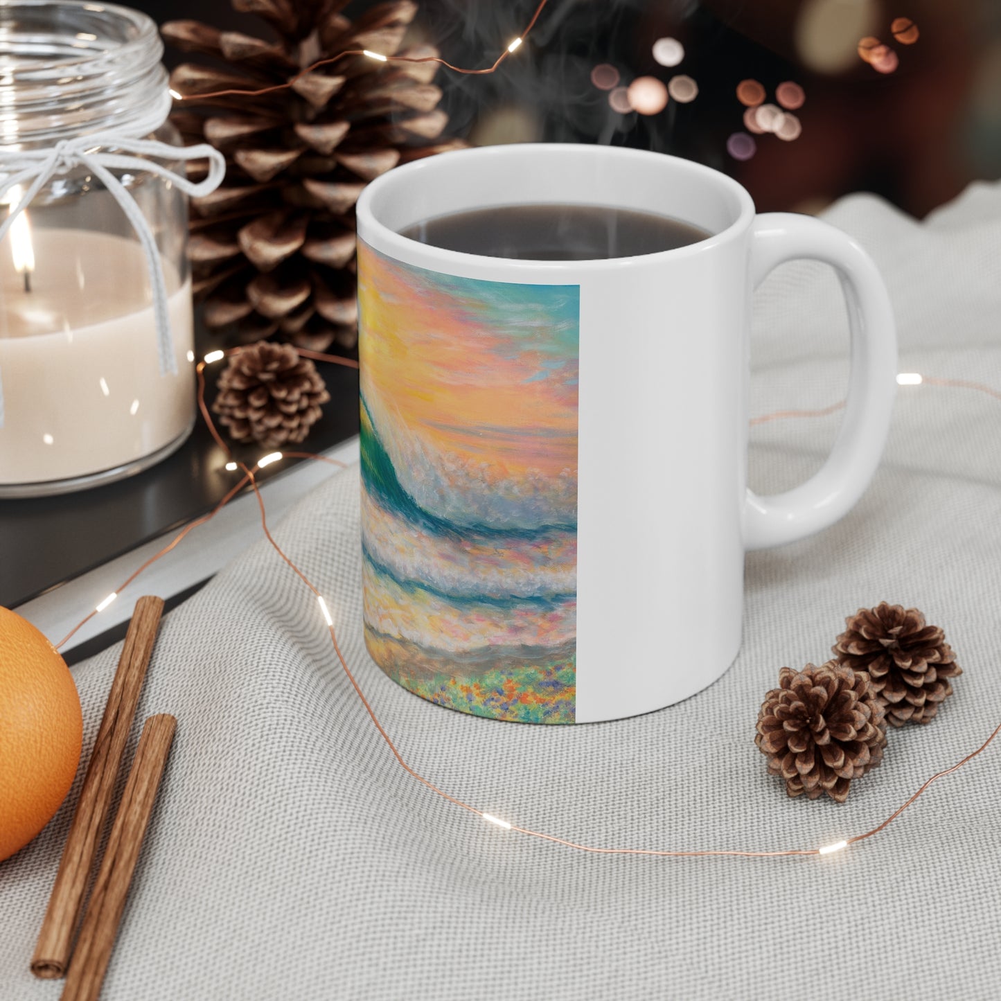 White Ceramic Mug, 11oz