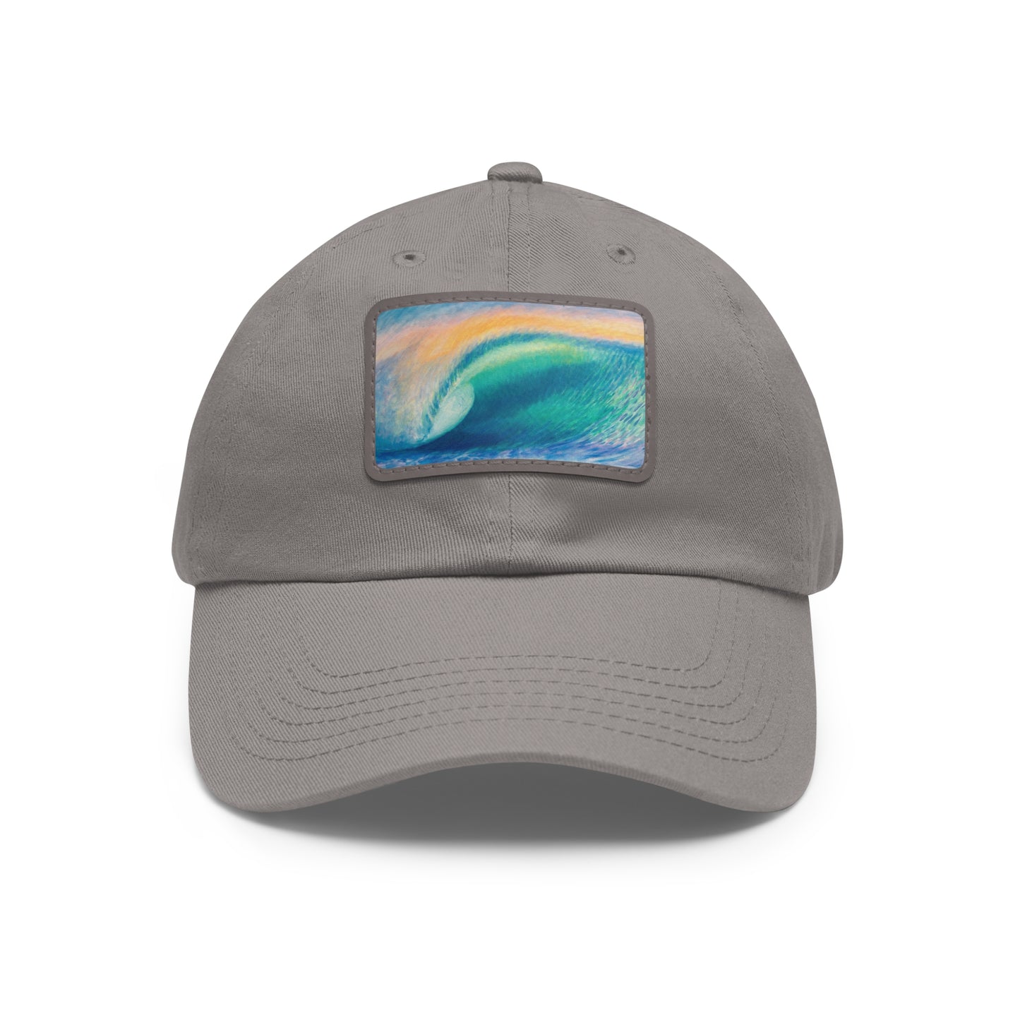 Dad Hat with Leather Patch (Rectangle)
