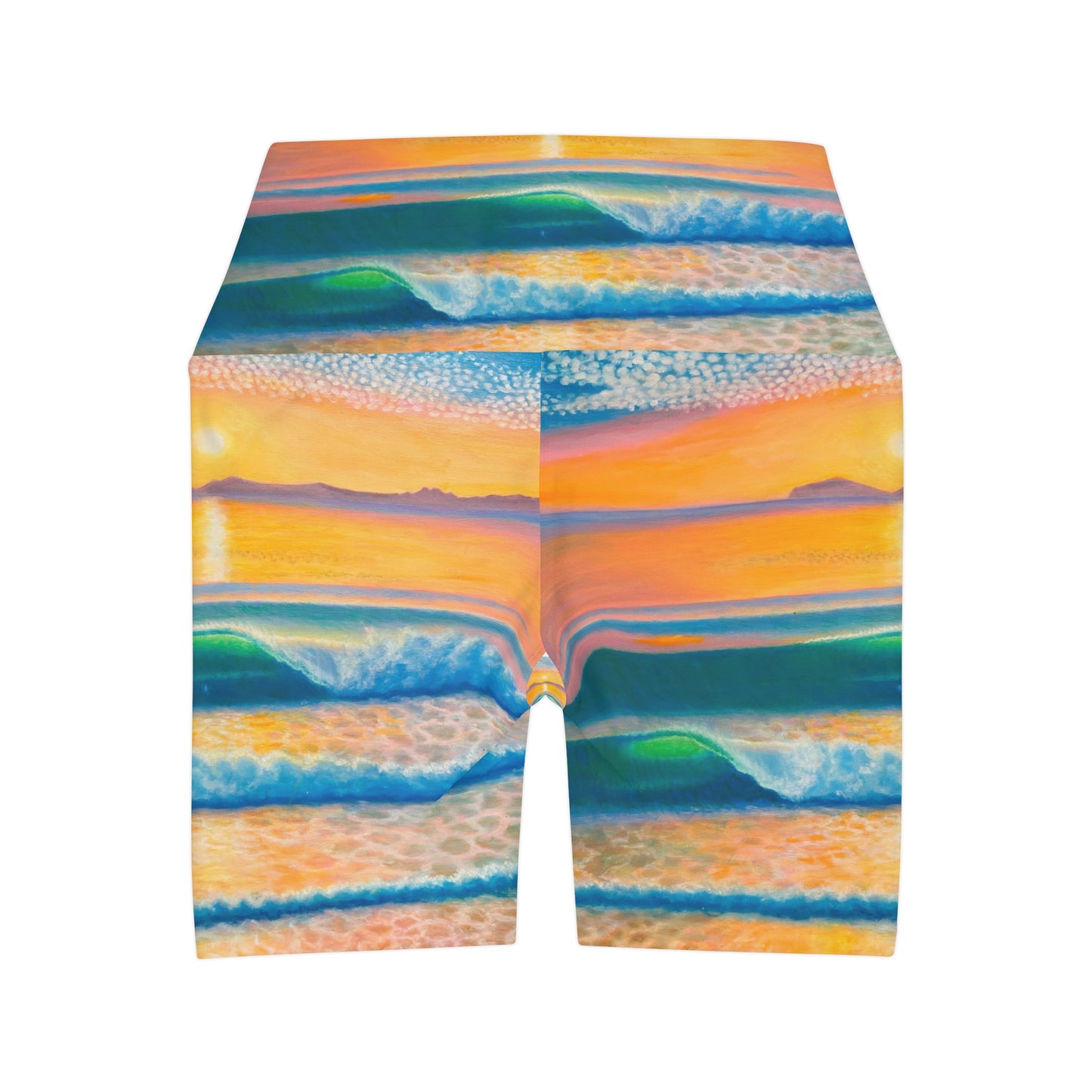 High Waisted Yoga Shorts (AOP)