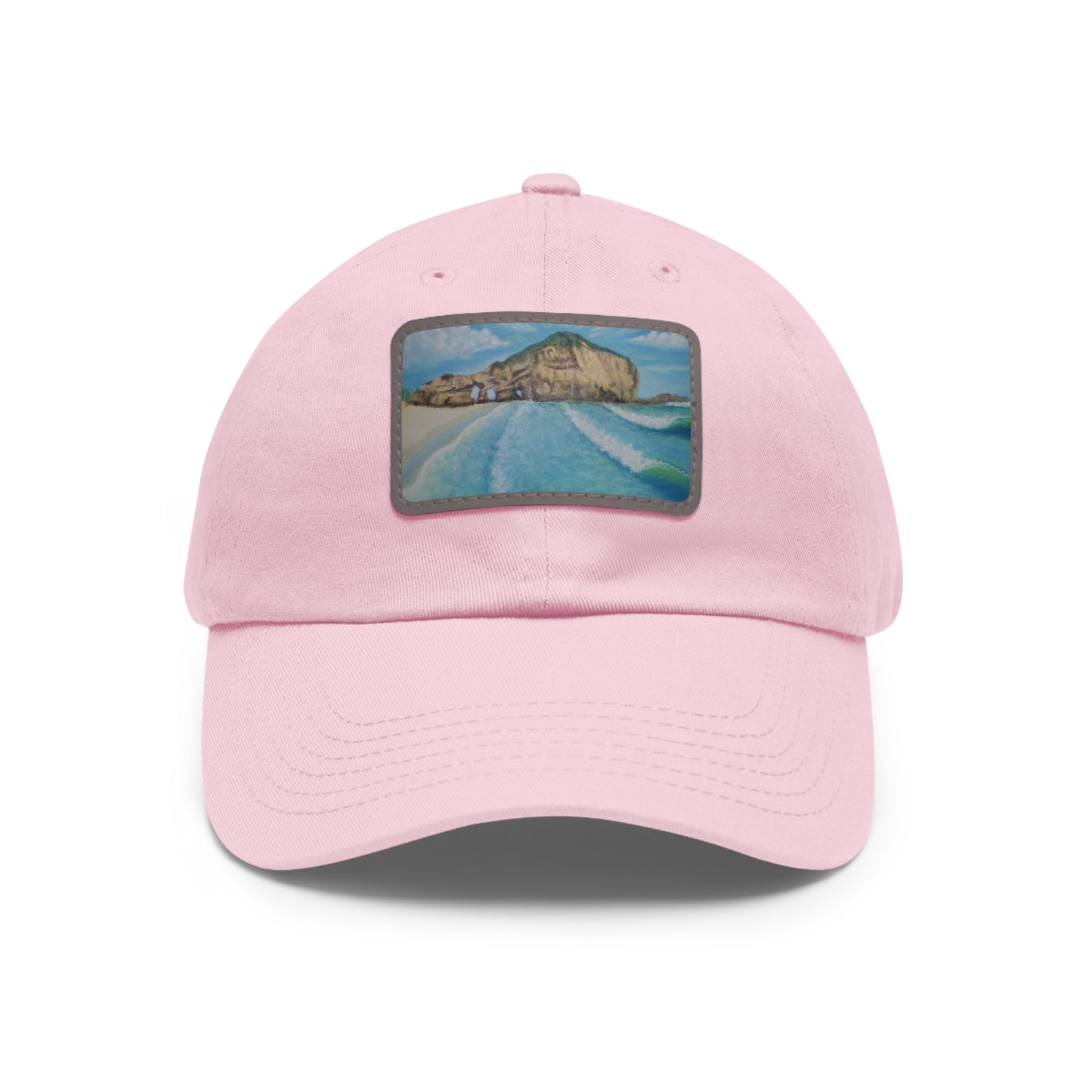 Dad Hat with Leather Patch (Rectangle)