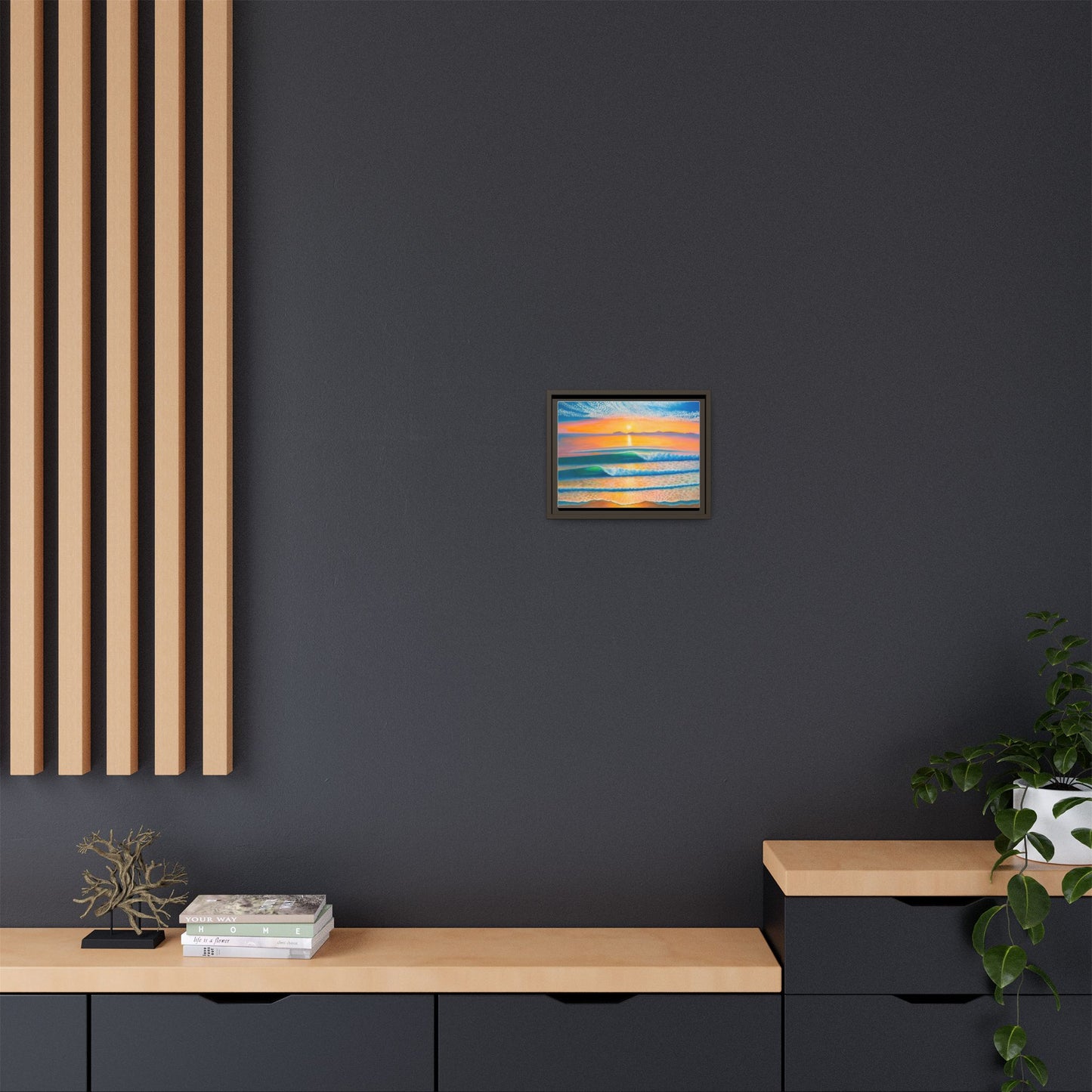 Matte Canvas, Thalia Street, Framed (Multi-color)
