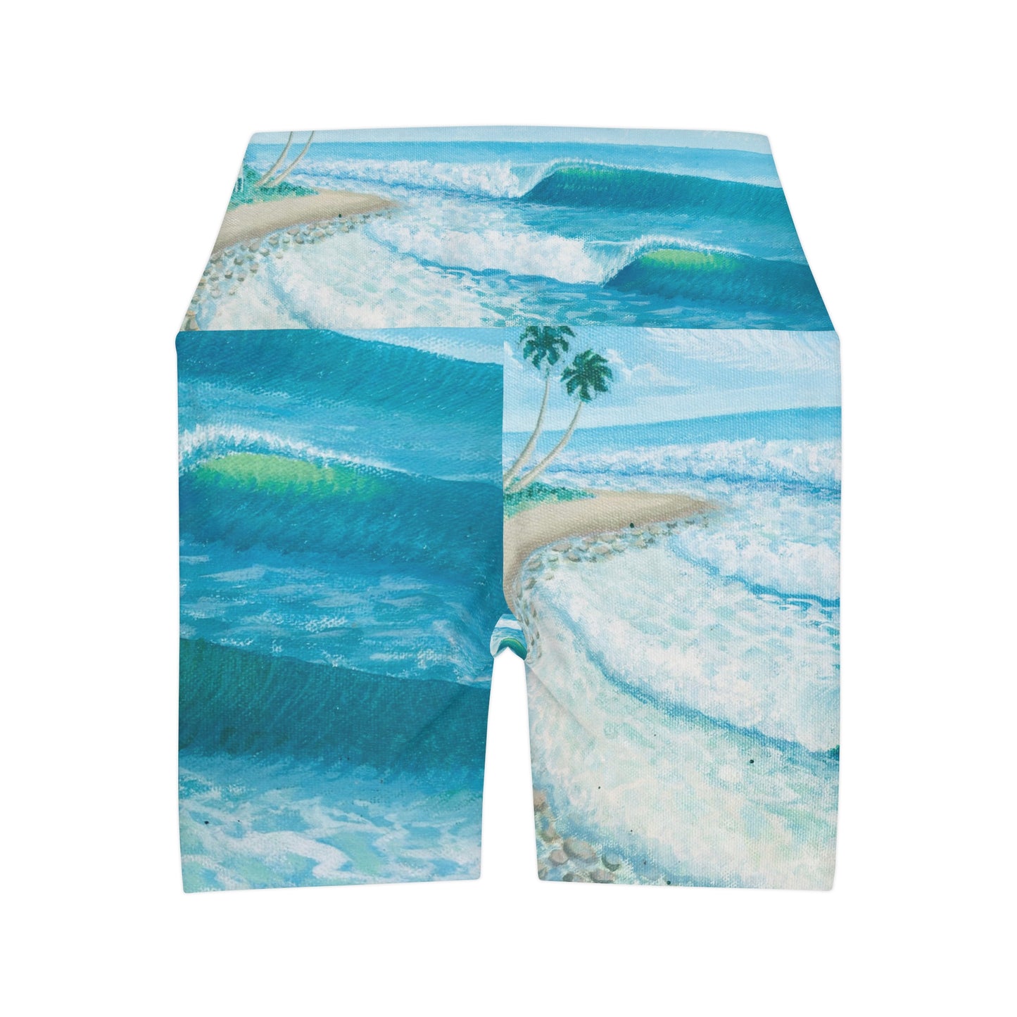 High Waisted Yoga Shorts (AOP)