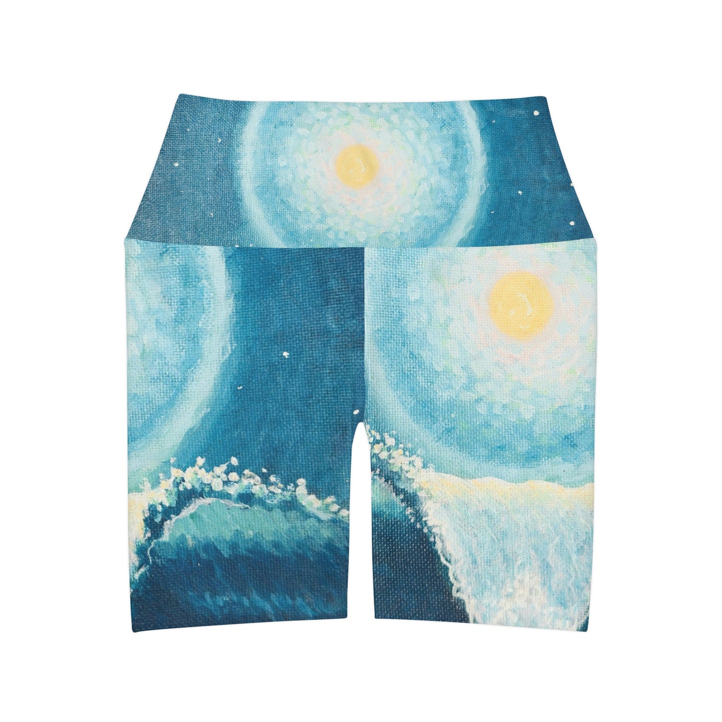 High Waisted Yoga Shorts (AOP)