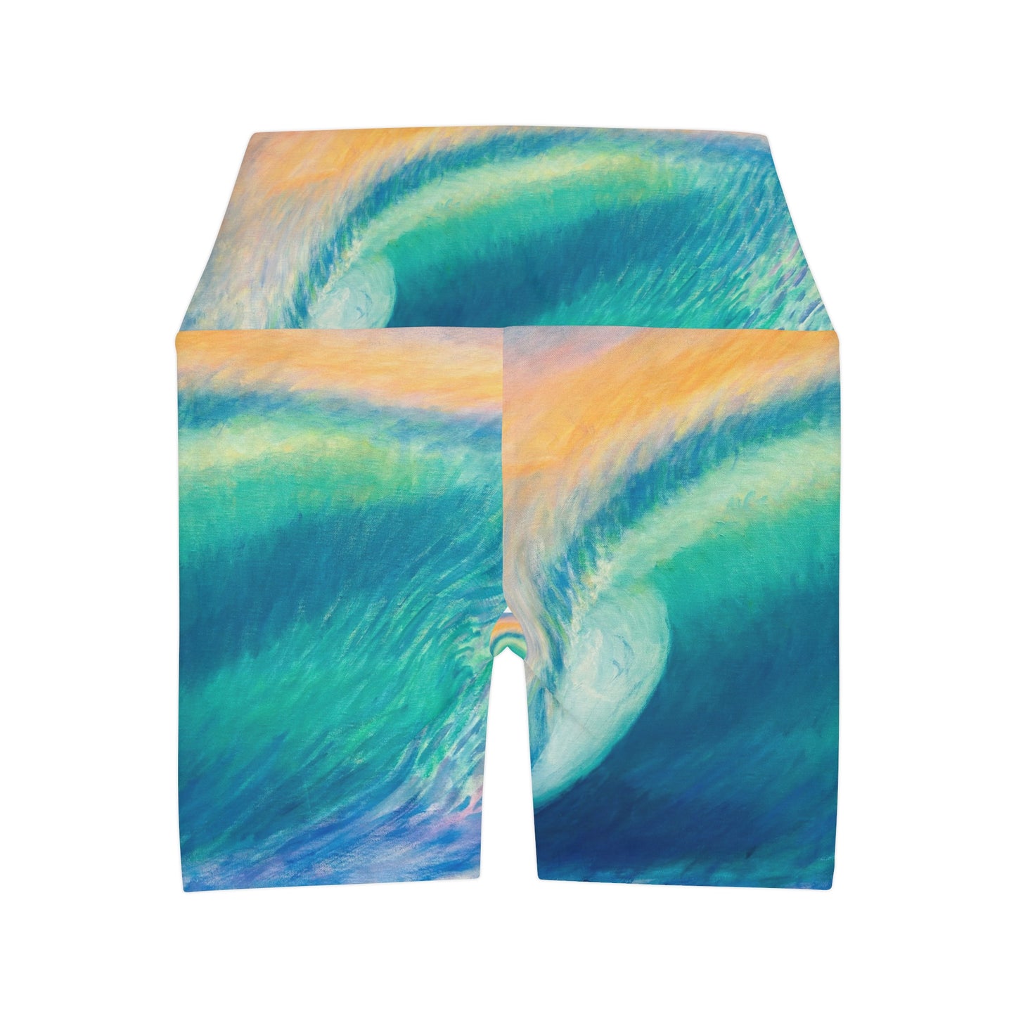 High Waisted Yoga Shorts (AOP)