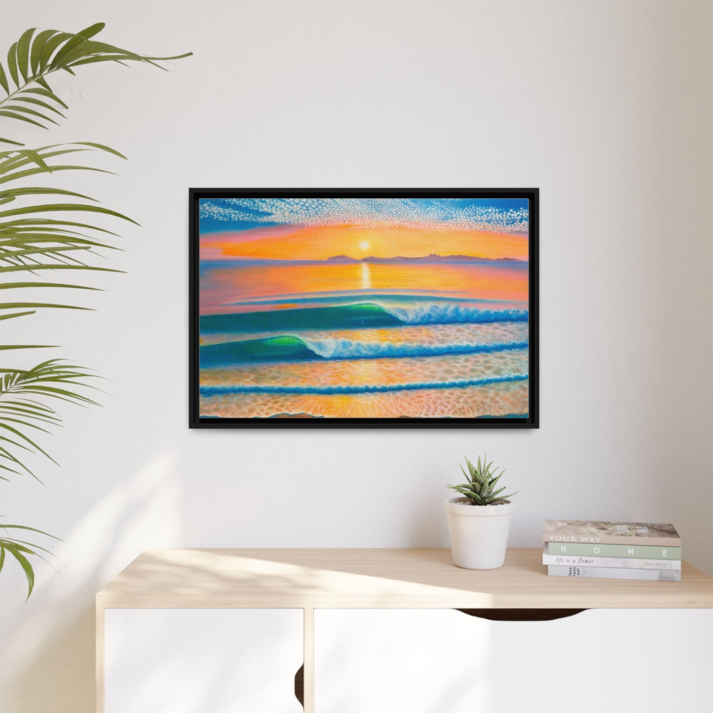 Matte Canvas, Thalia Street, Framed (Multi-color)