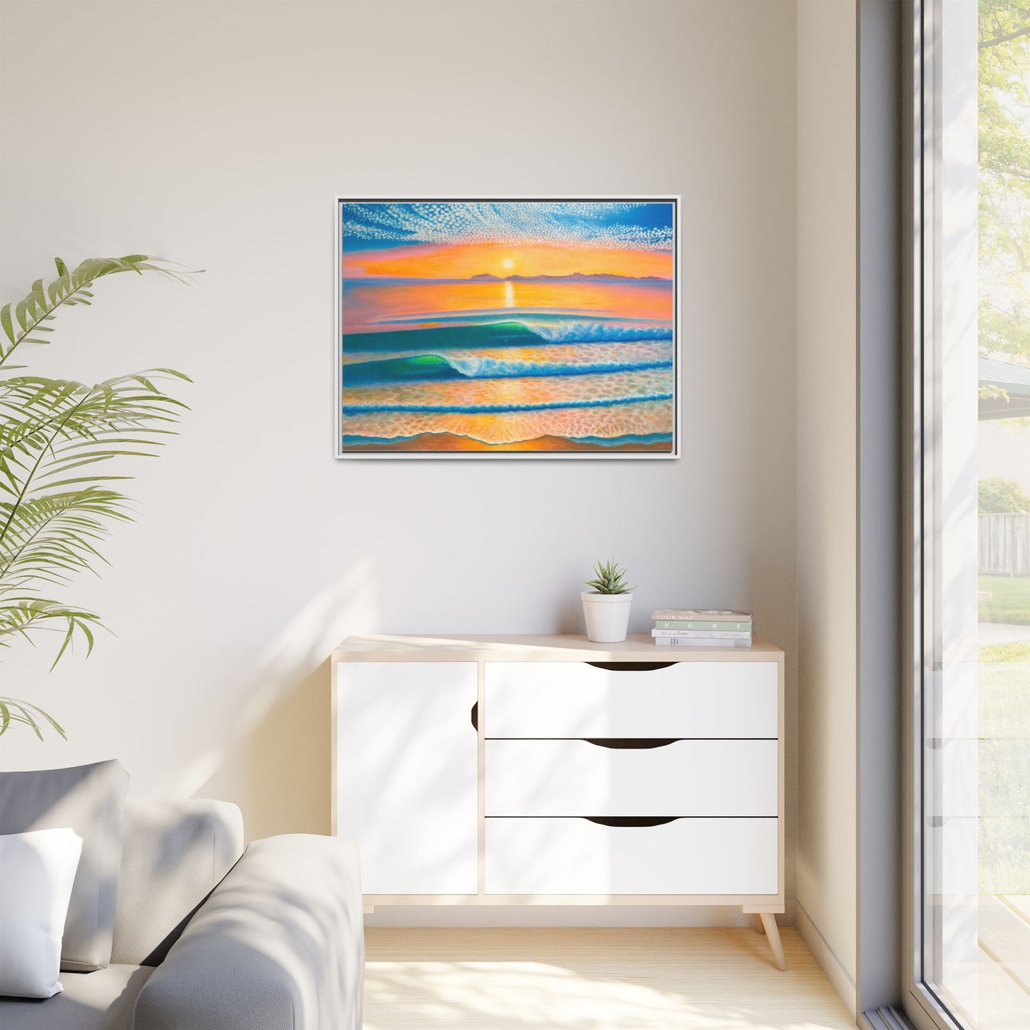Matte Canvas, Thalia Street, Framed (Multi-color)