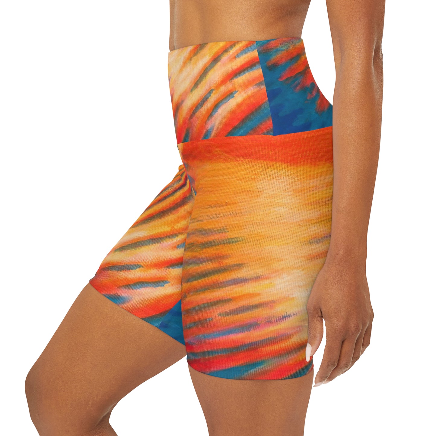 High Waisted Yoga Shorts (AOP)