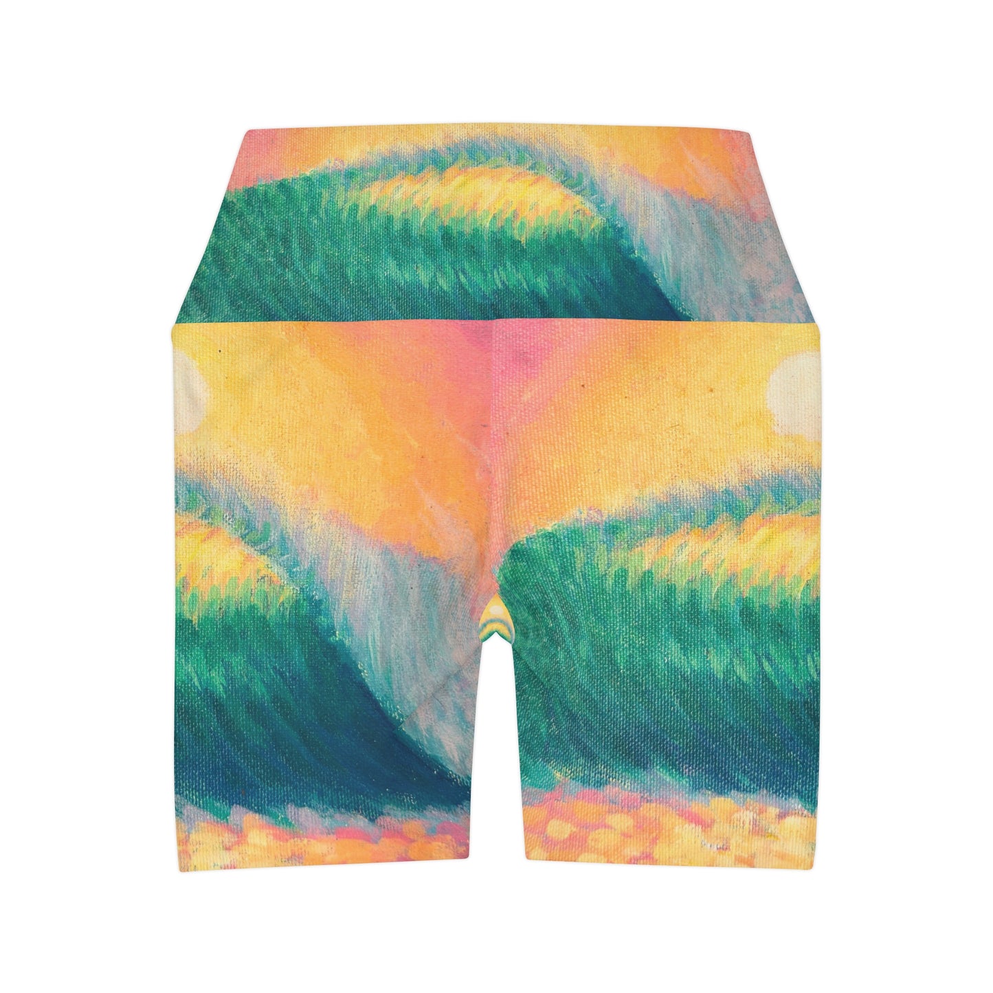 High Waisted Yoga Shorts (AOP)