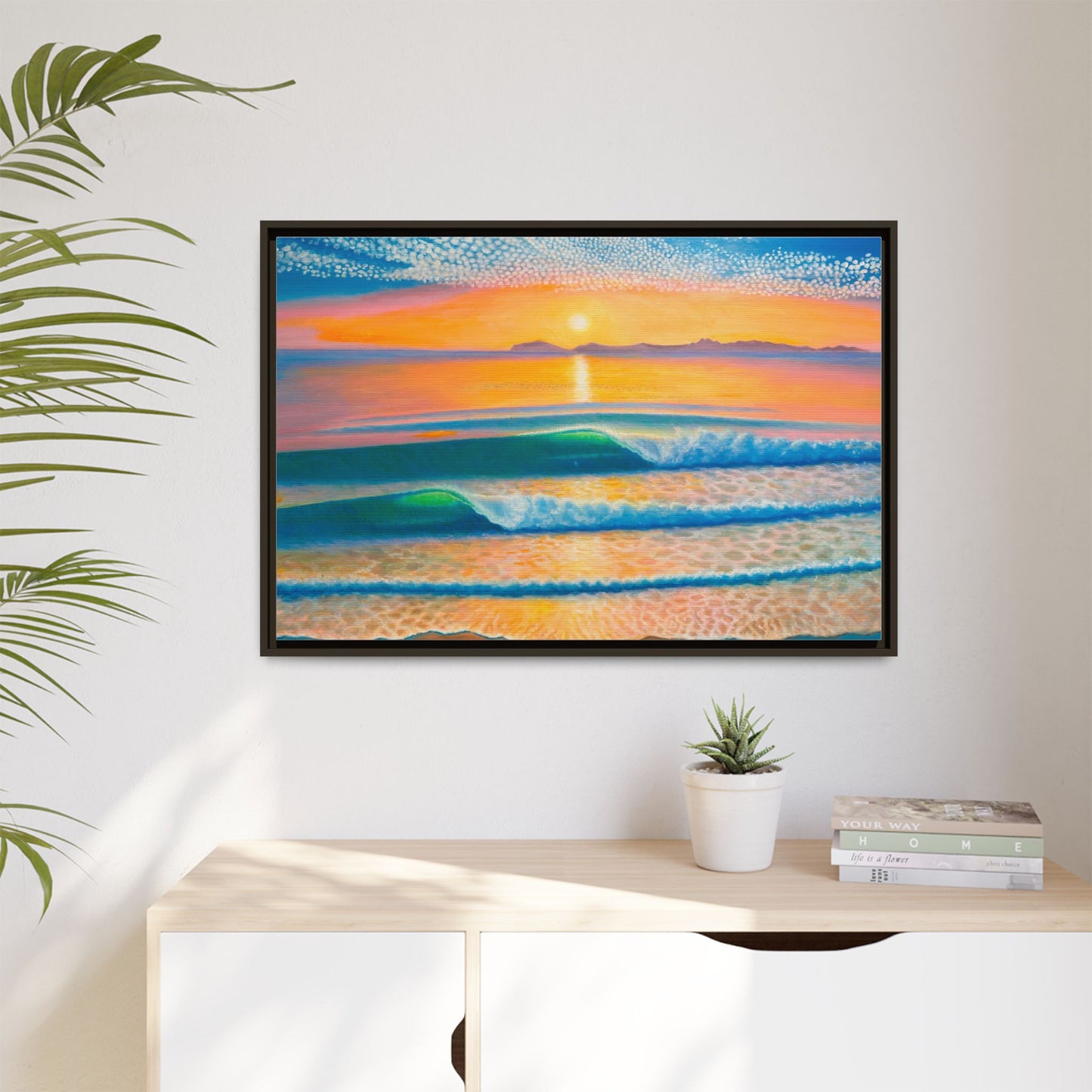 Matte Canvas, Thalia Street, Framed (Multi-color)