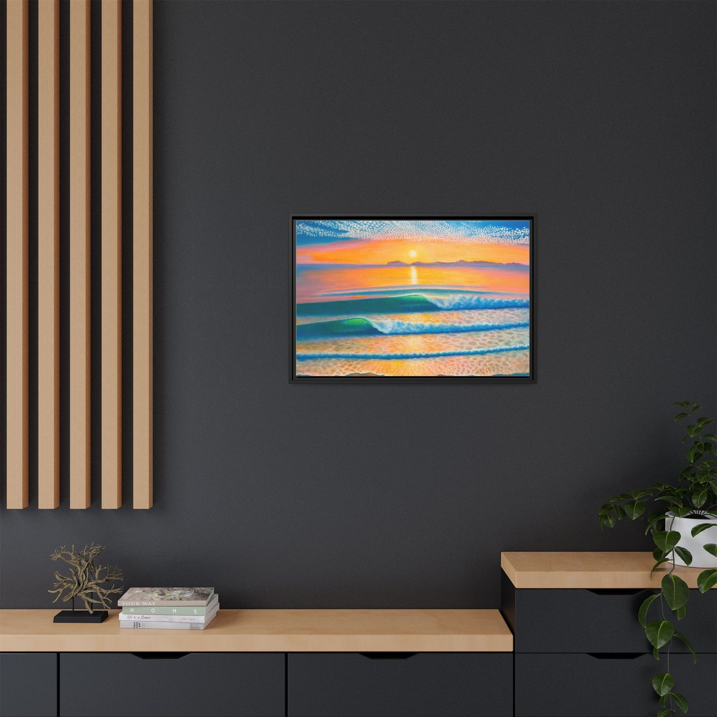 Matte Canvas, Thalia Street, Framed (Multi-color)