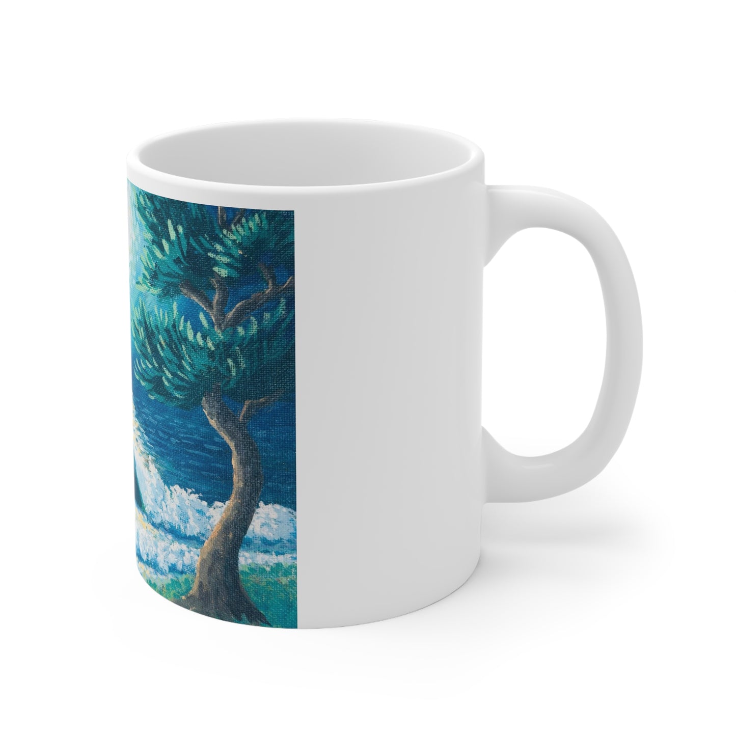 White Ceramic Mug, 11oz