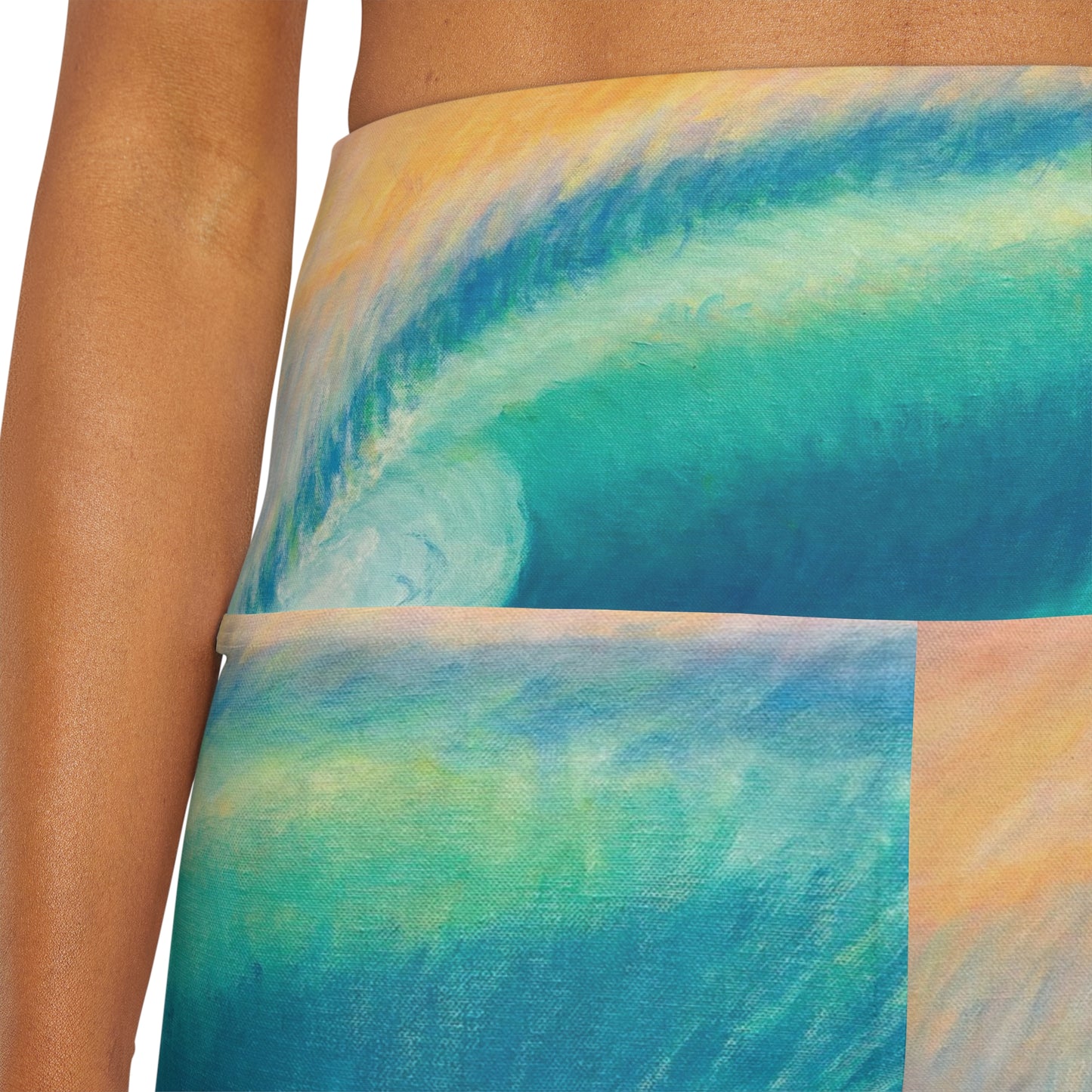 High Waisted Yoga Shorts (AOP)