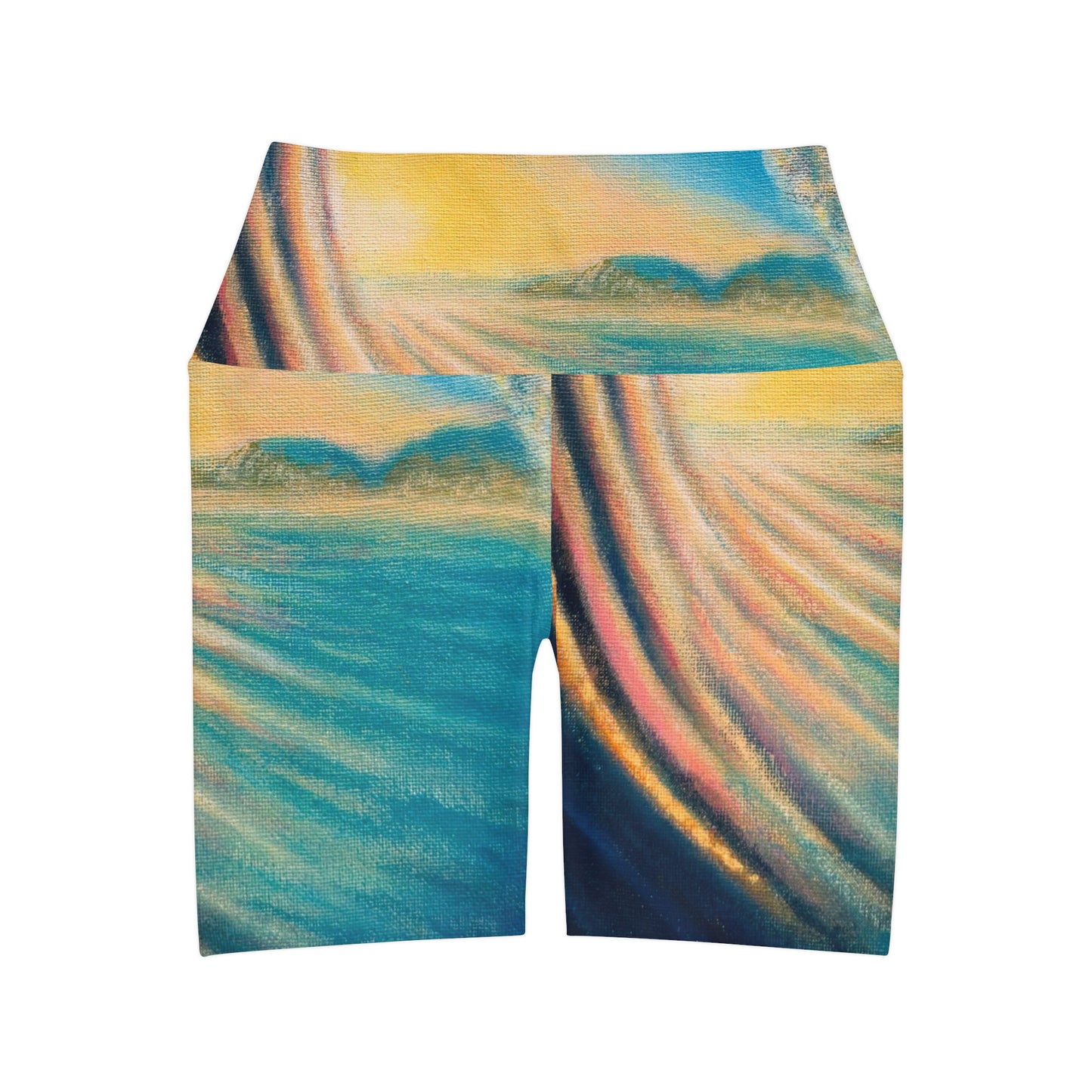 High Waisted Yoga Shorts (AOP)