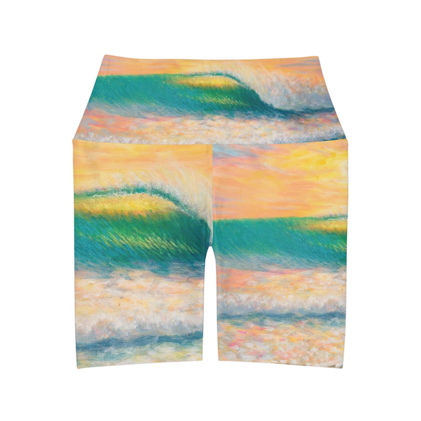 High Waisted Yoga Shorts (AOP)