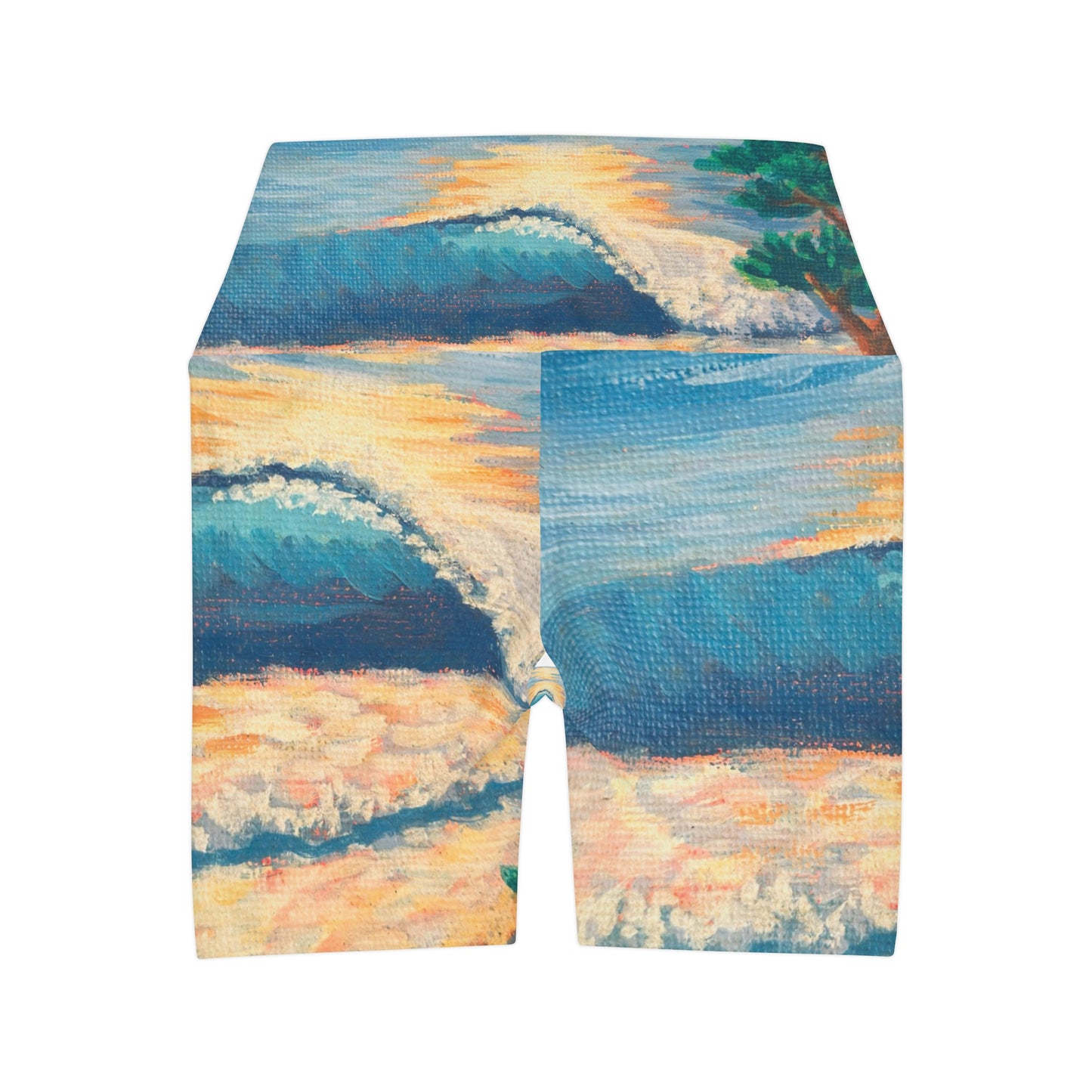 High Waisted Yoga Shorts (AOP)