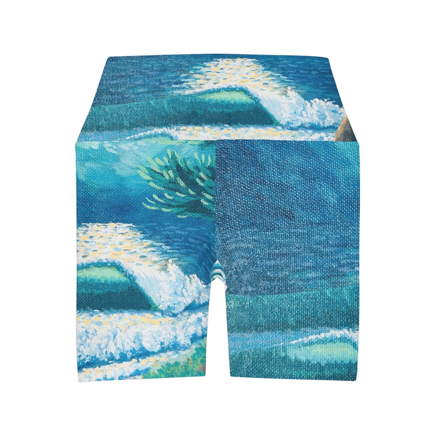 High Waisted Yoga Shorts (AOP)