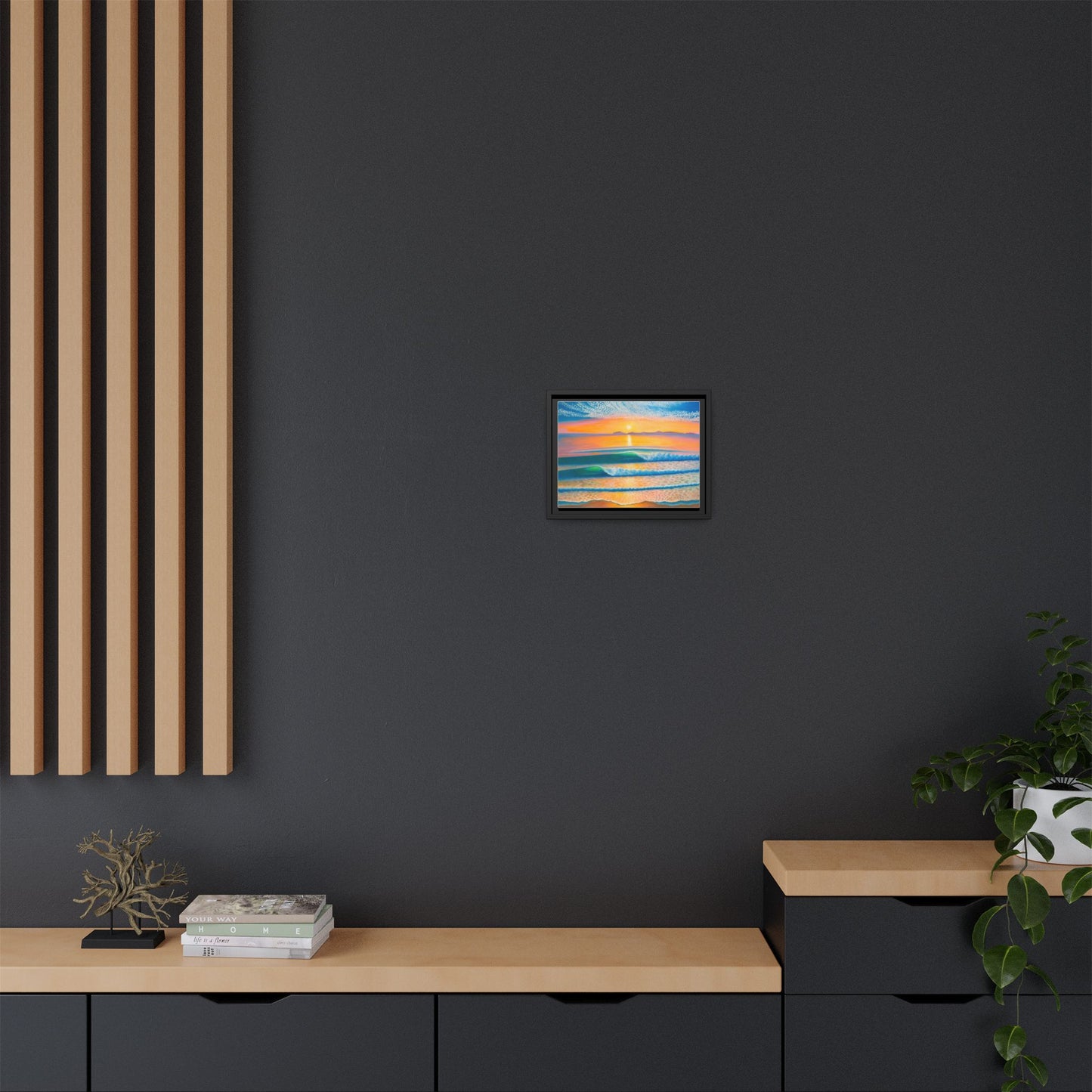 Matte Canvas, Thalia Street, Framed (Multi-color)
