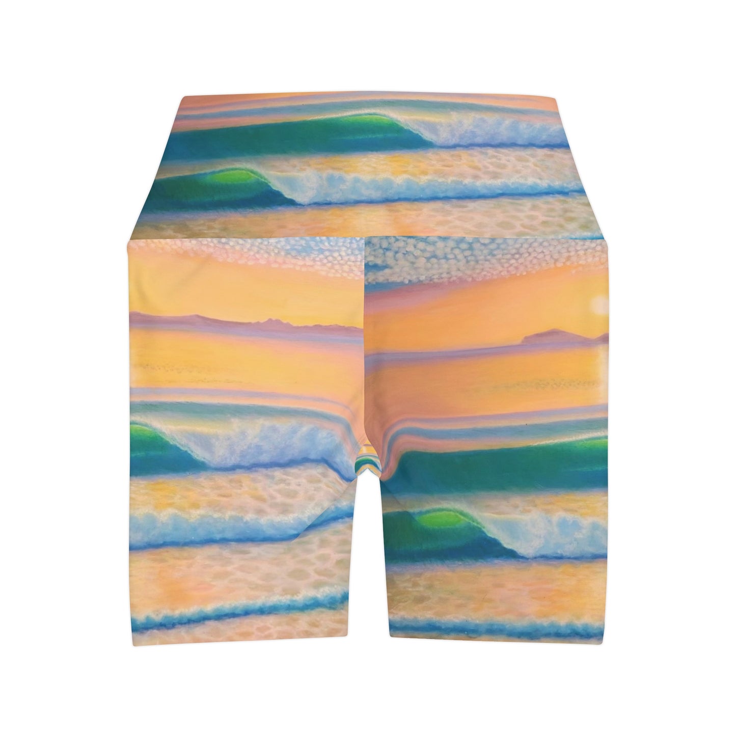 High Waisted Yoga Shorts (AOP)