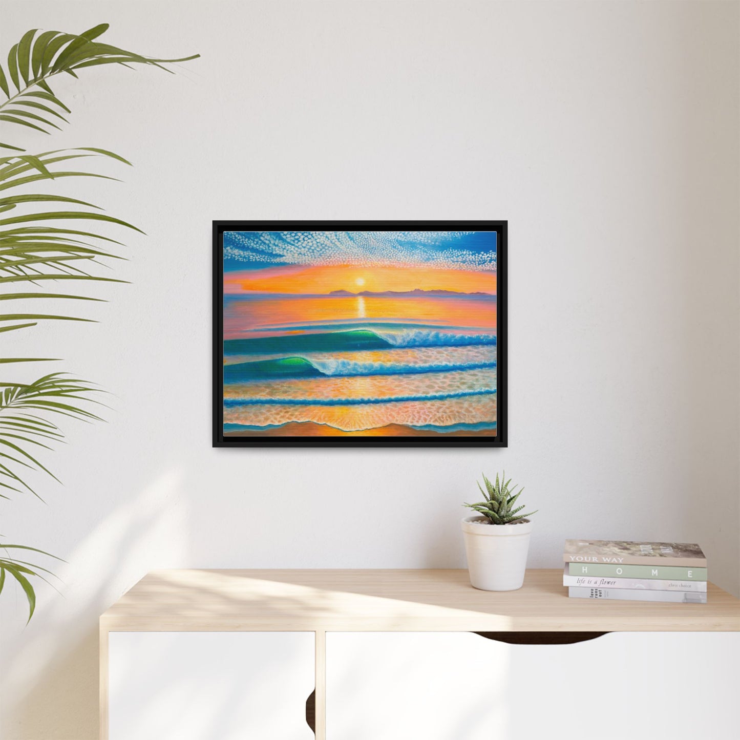 Matte Canvas, Thalia Street, Framed (Multi-color)