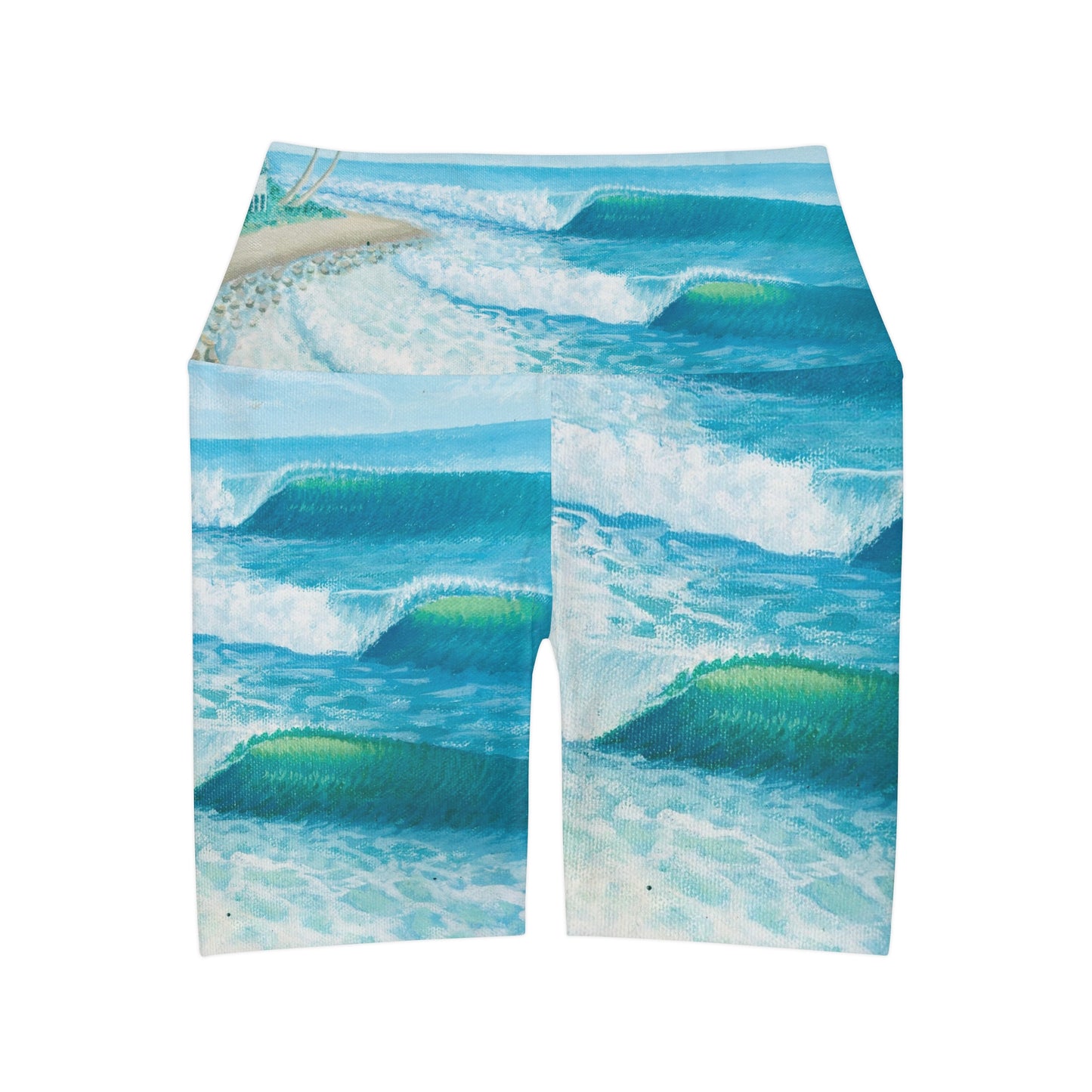 High Waisted Yoga Shorts (AOP)