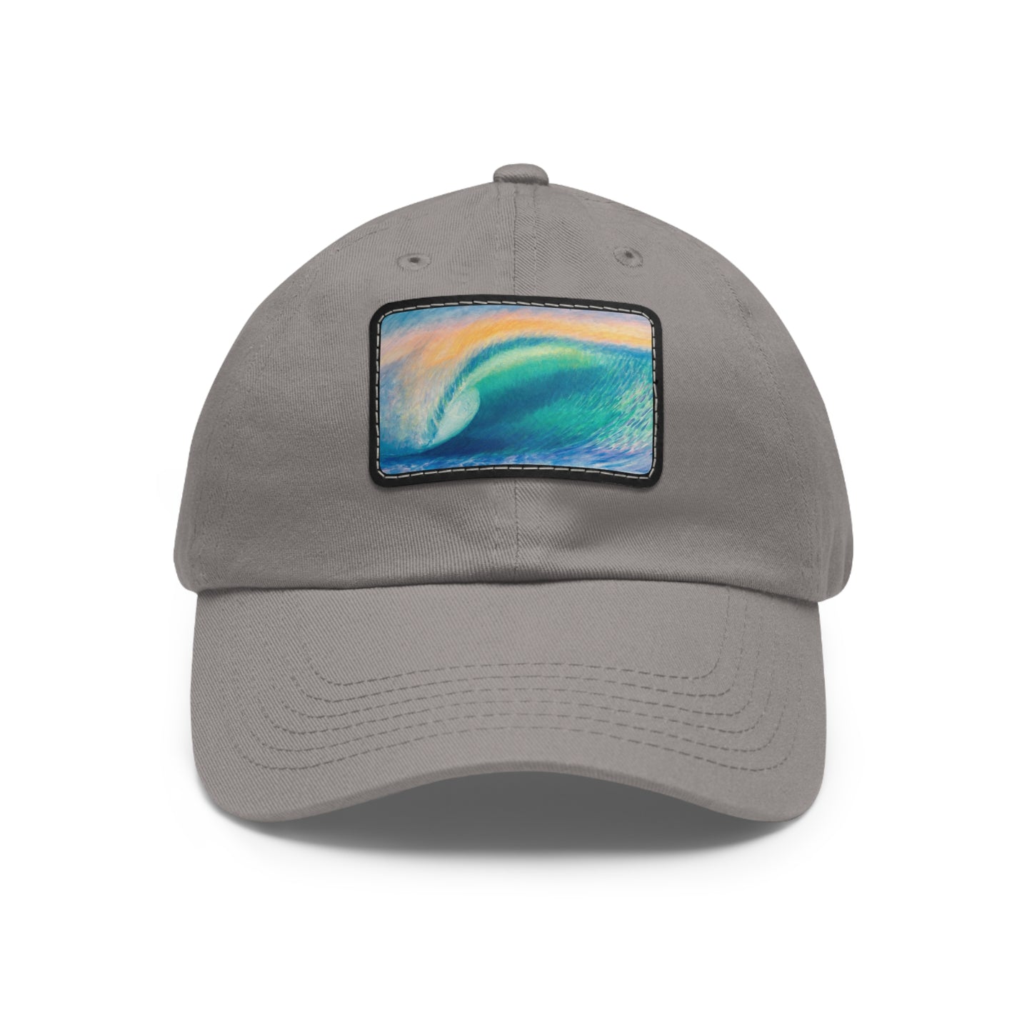 Dad Hat with Leather Patch (Rectangle)