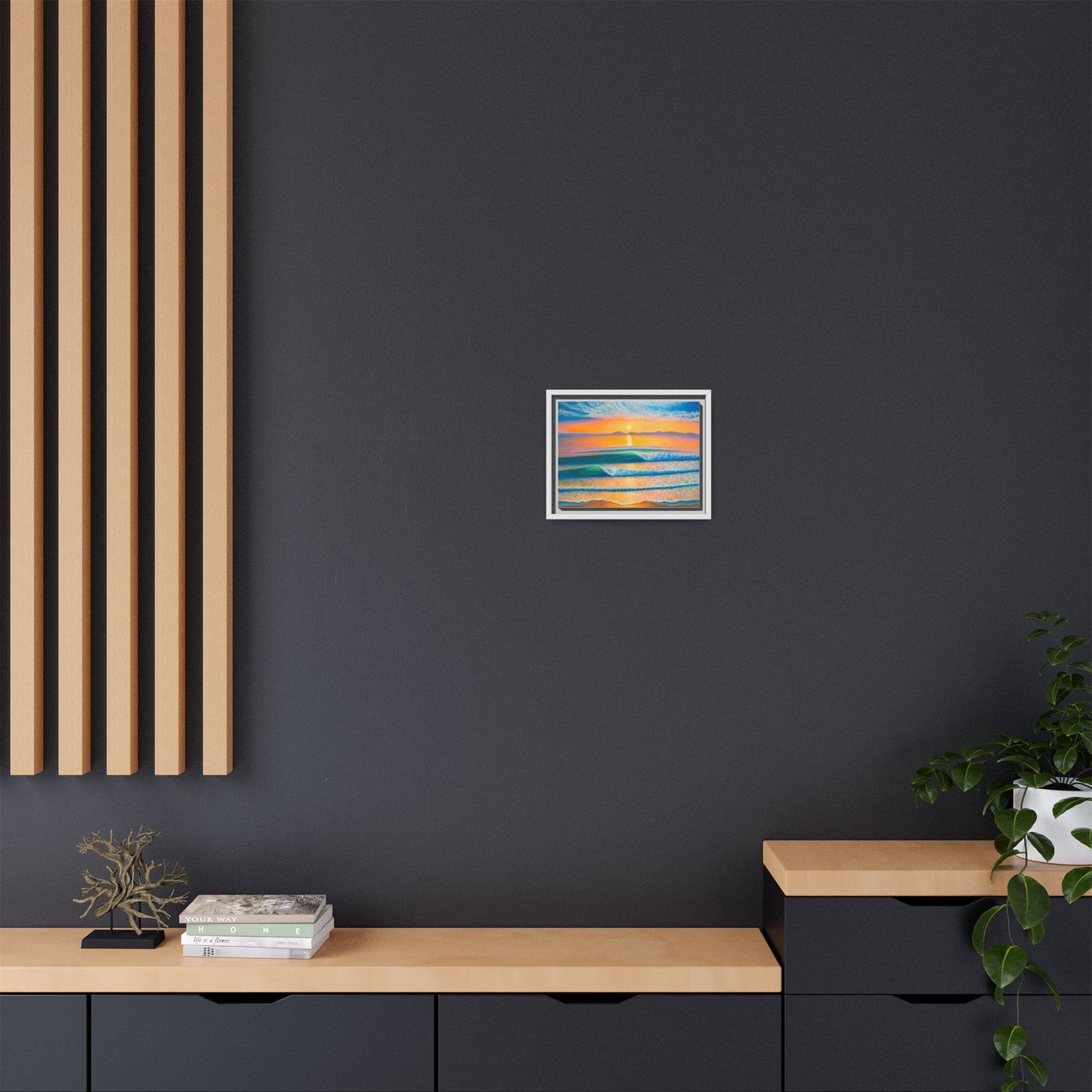Matte Canvas, Thalia Street, Framed (Multi-color)