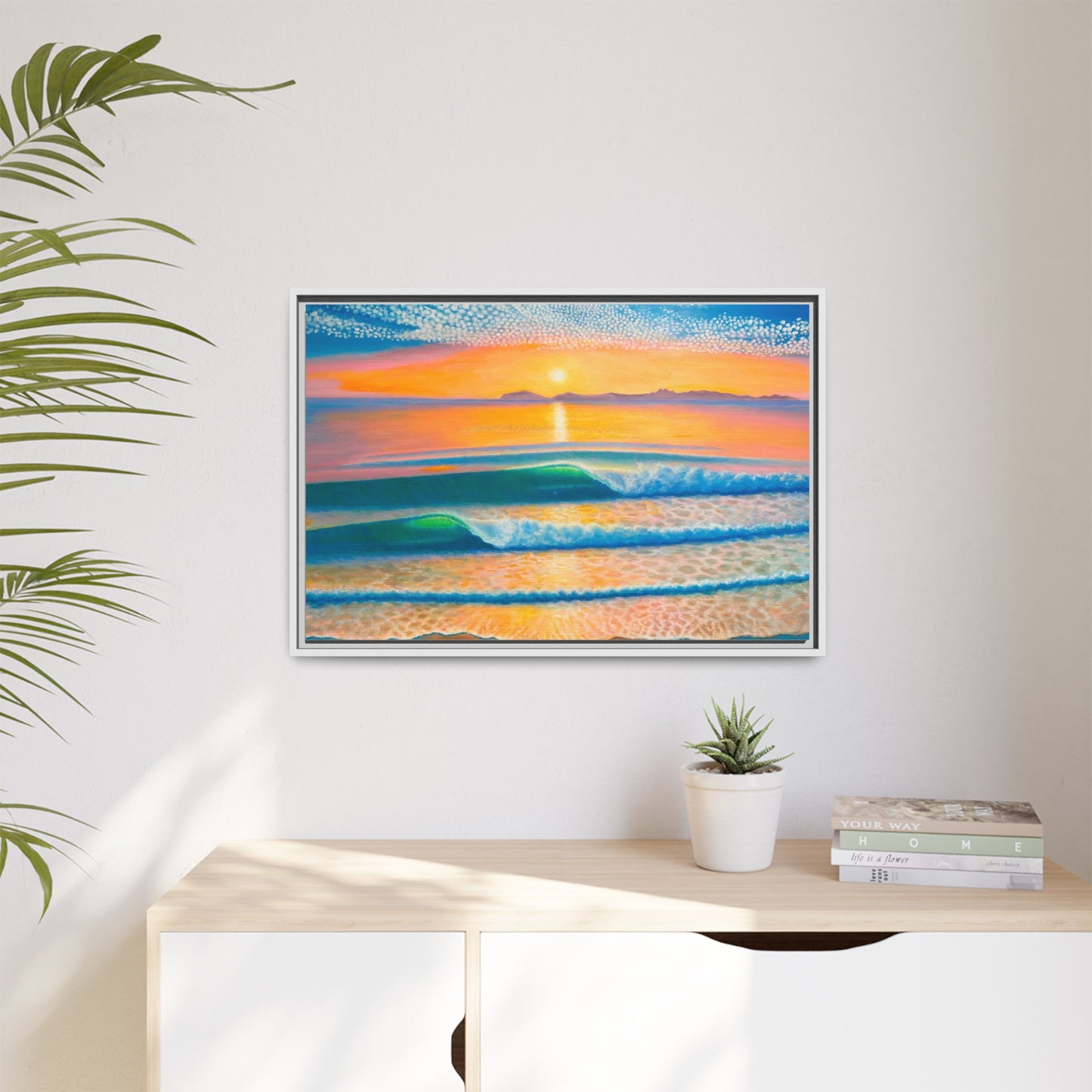Matte Canvas, Thalia Street, Framed (Multi-color)