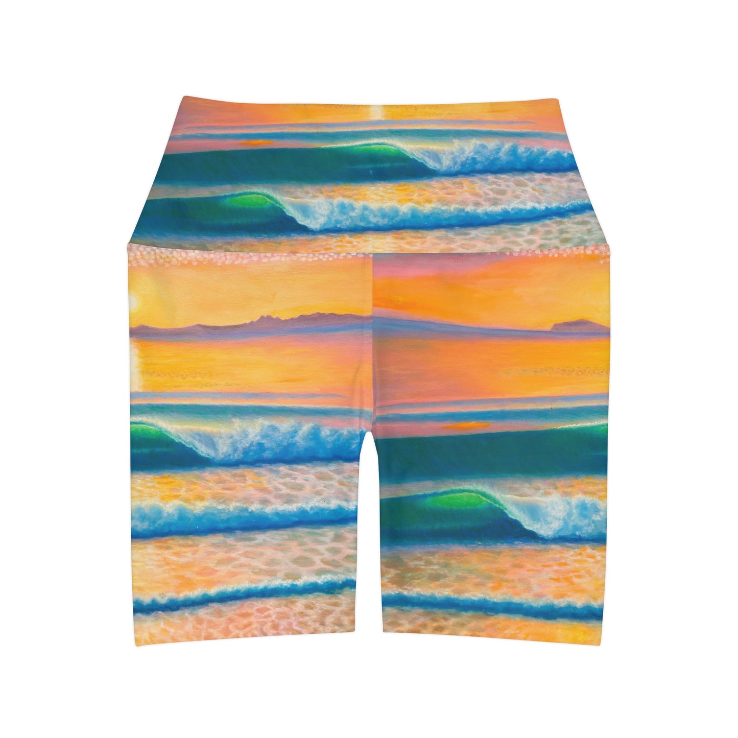 High Waisted Yoga Shorts (AOP)
