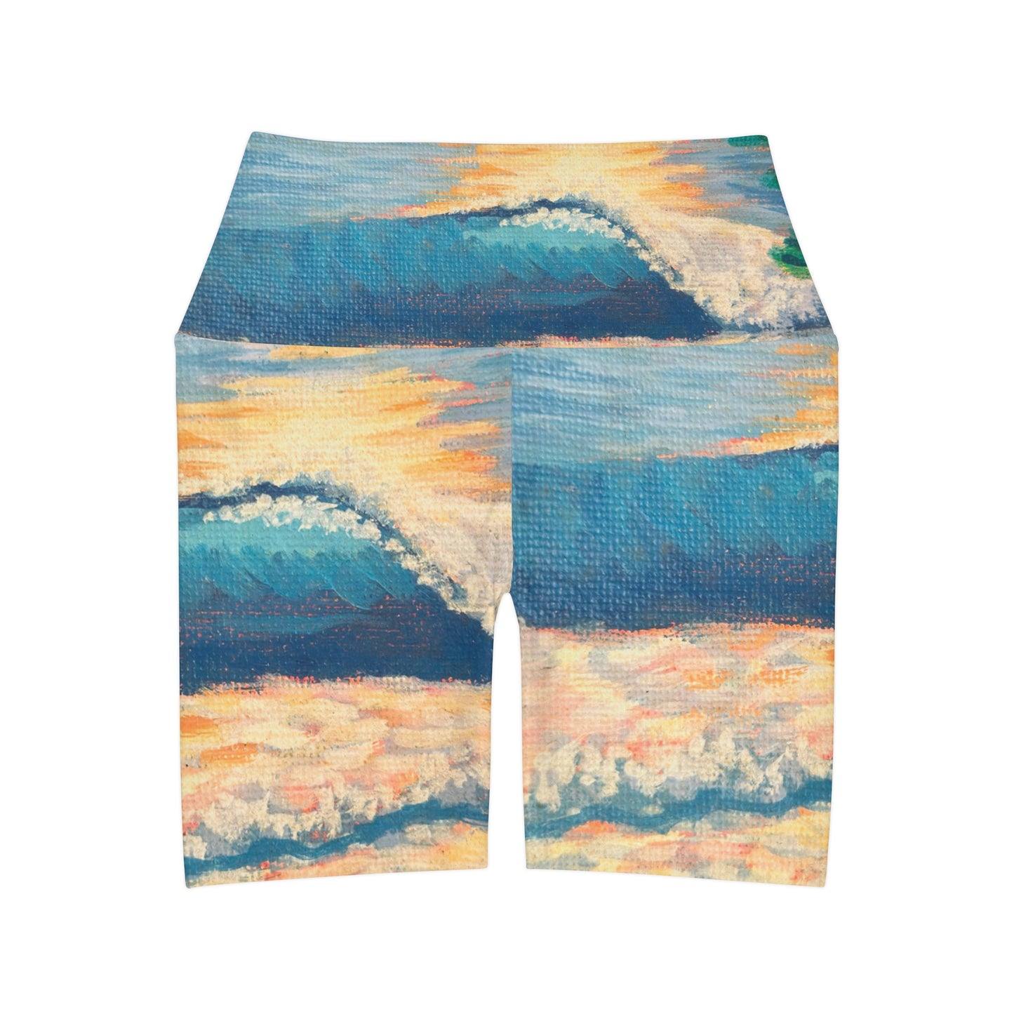 High Waisted Yoga Shorts (AOP)
