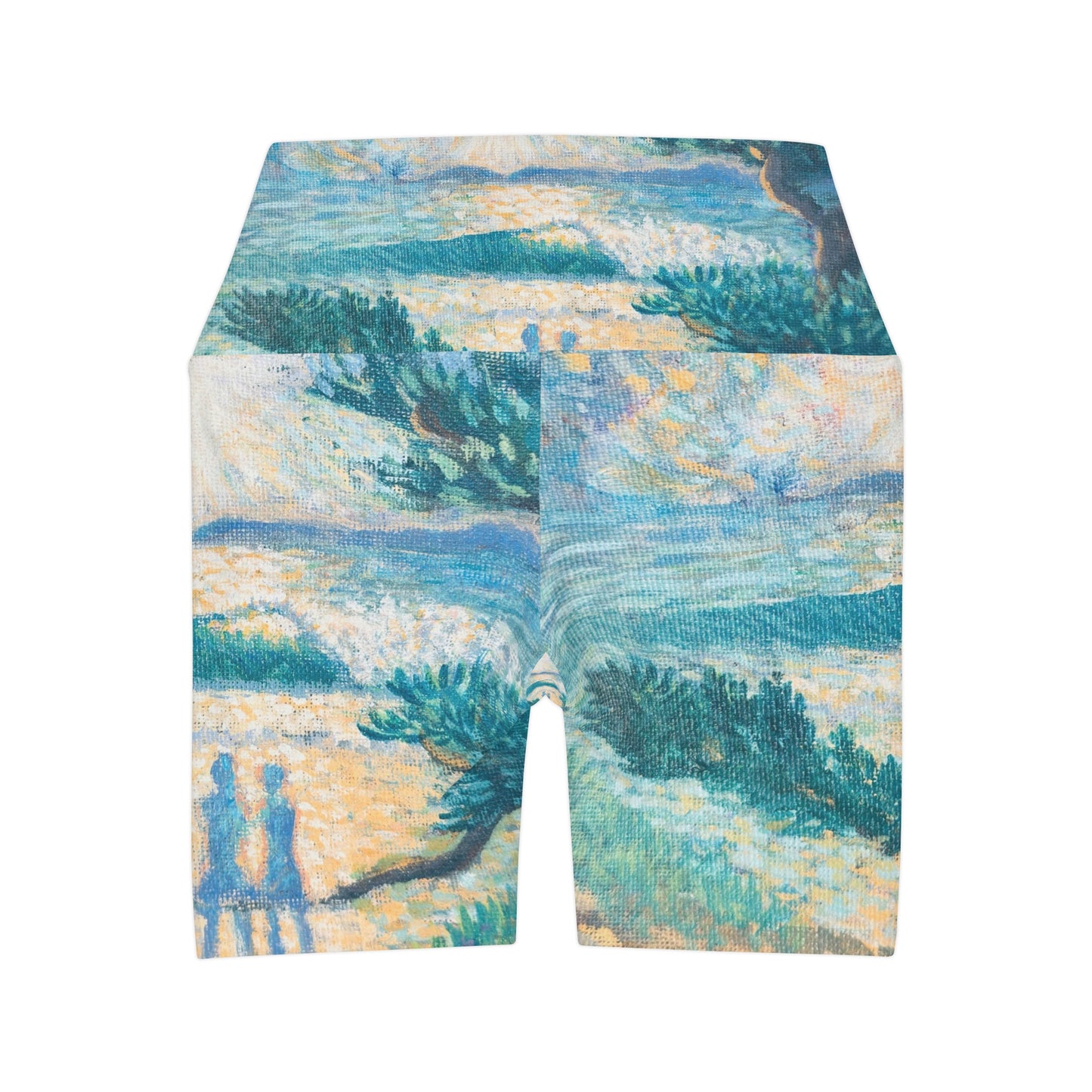 High Waisted Yoga Shorts (AOP)