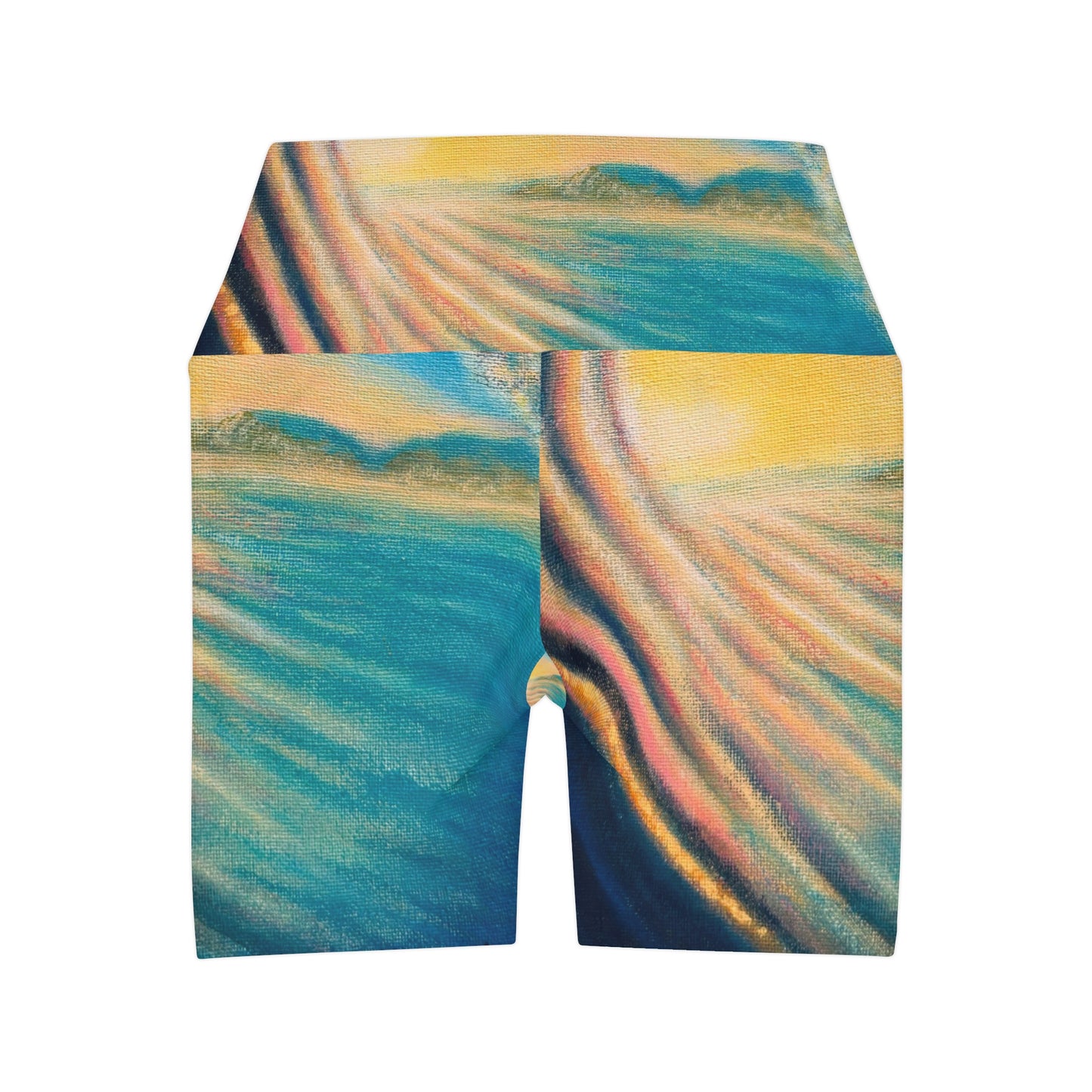 High Waisted Yoga Shorts (AOP)