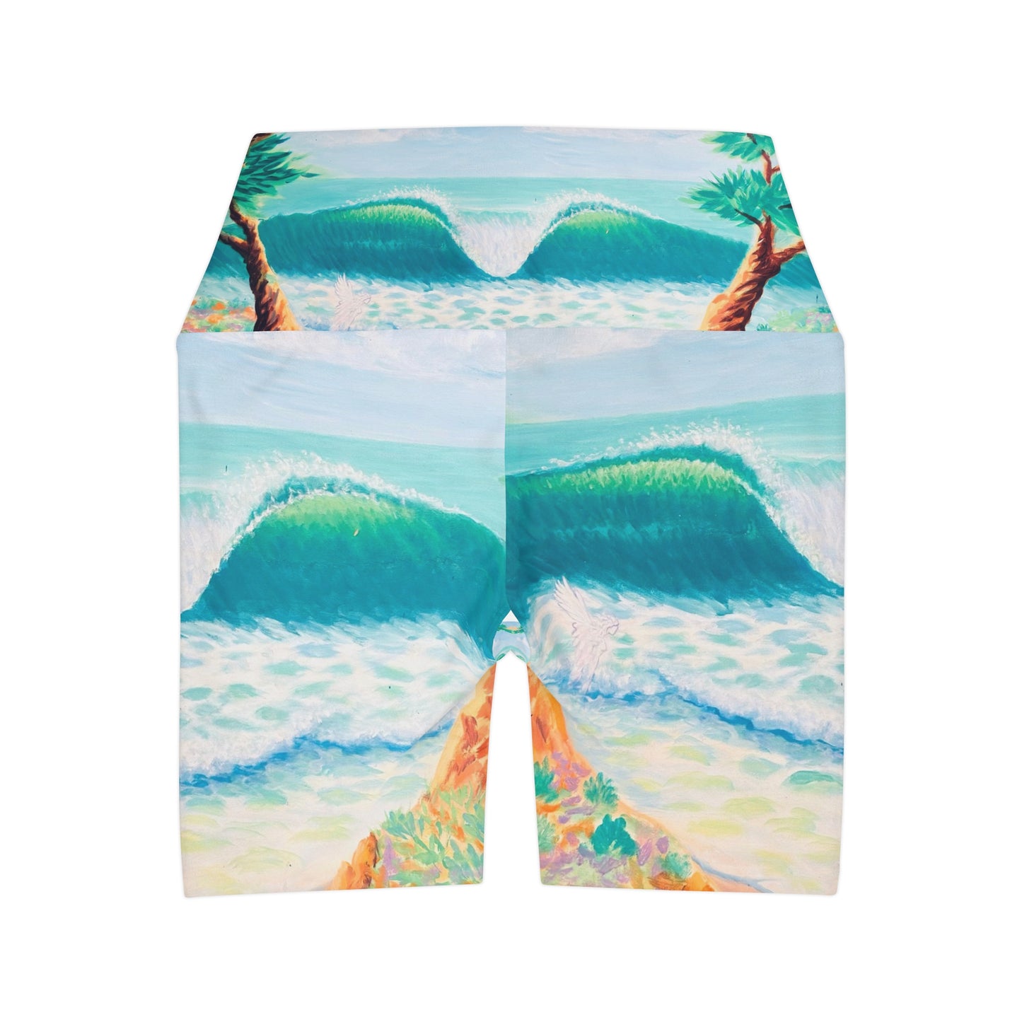 High Waisted Yoga Shorts (AOP)