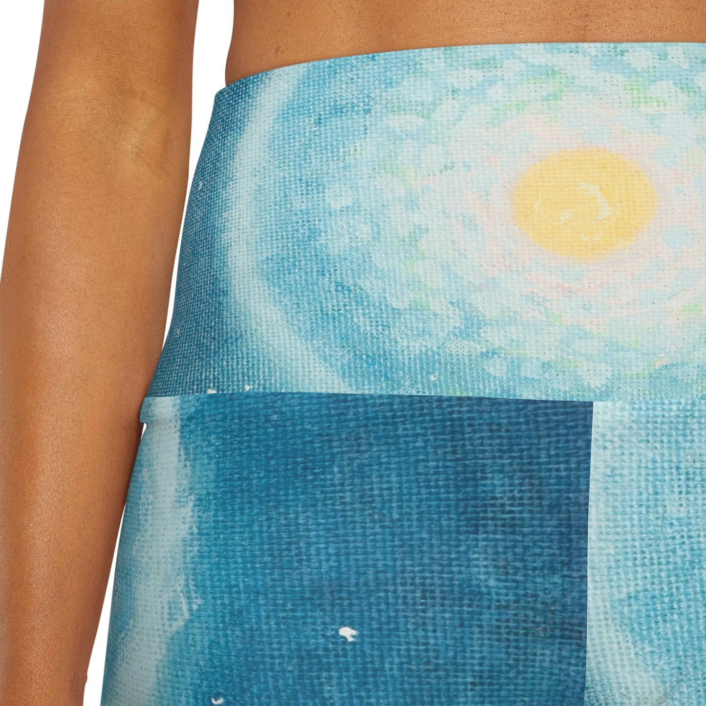 High Waisted Yoga Shorts (AOP)